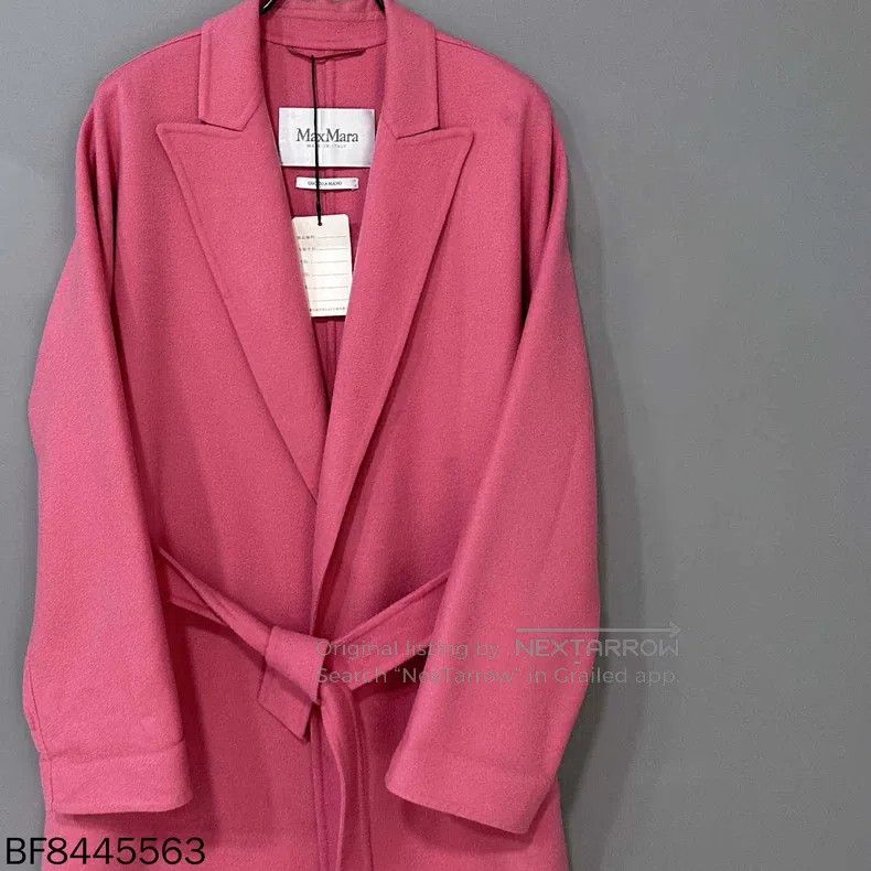 Max Mara Max Mara Pink Long Wool Coat Size XS / US 0-2 / IT 36-38 - 2 Thumbnail