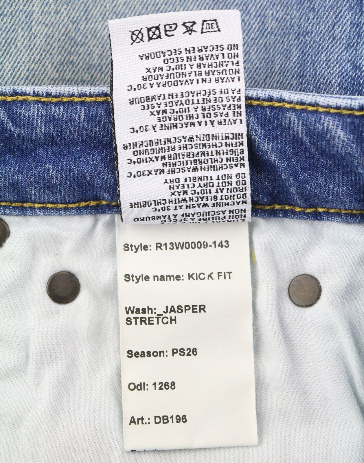R13 KICK FIT 28 Jasper Faded Flare PS26 88279 Size 28" / US 6 / IT 42 - 9 Thumbnail