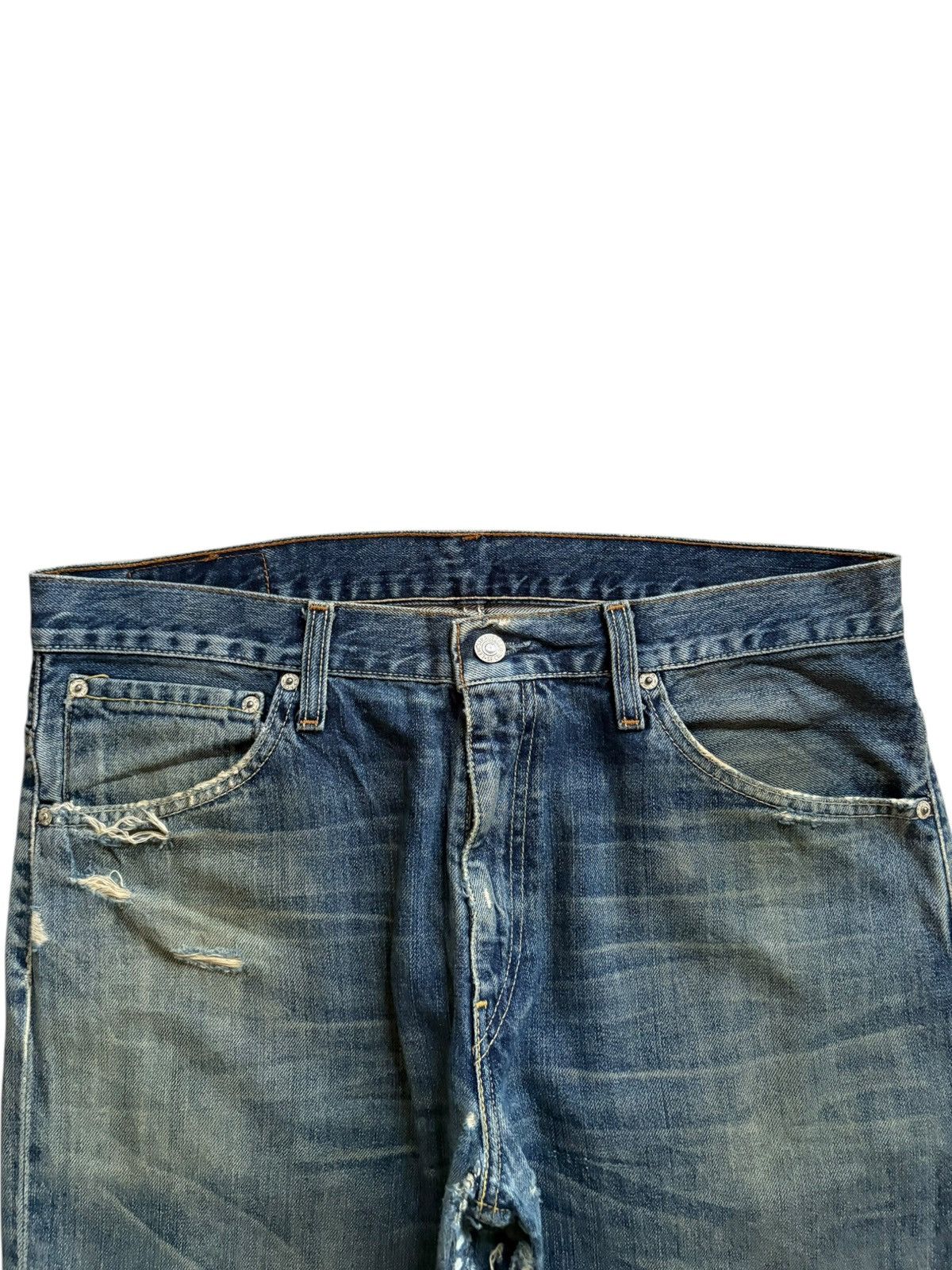 Levi's Vintage 90s Levis 507 Mud Wash Distressed Bootcut Jeans Size US 35 - 4 Thumbnail