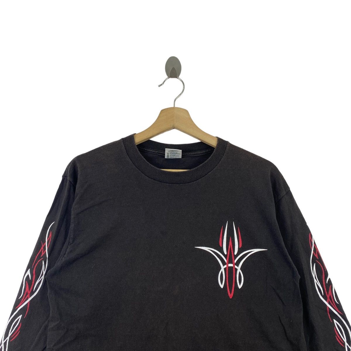 Vintage Vintage 90s SAILBOAT VECTOR ART Print Black Long Sleeve Size US M / EU 48-50 / 2 - 4 Thumbnail