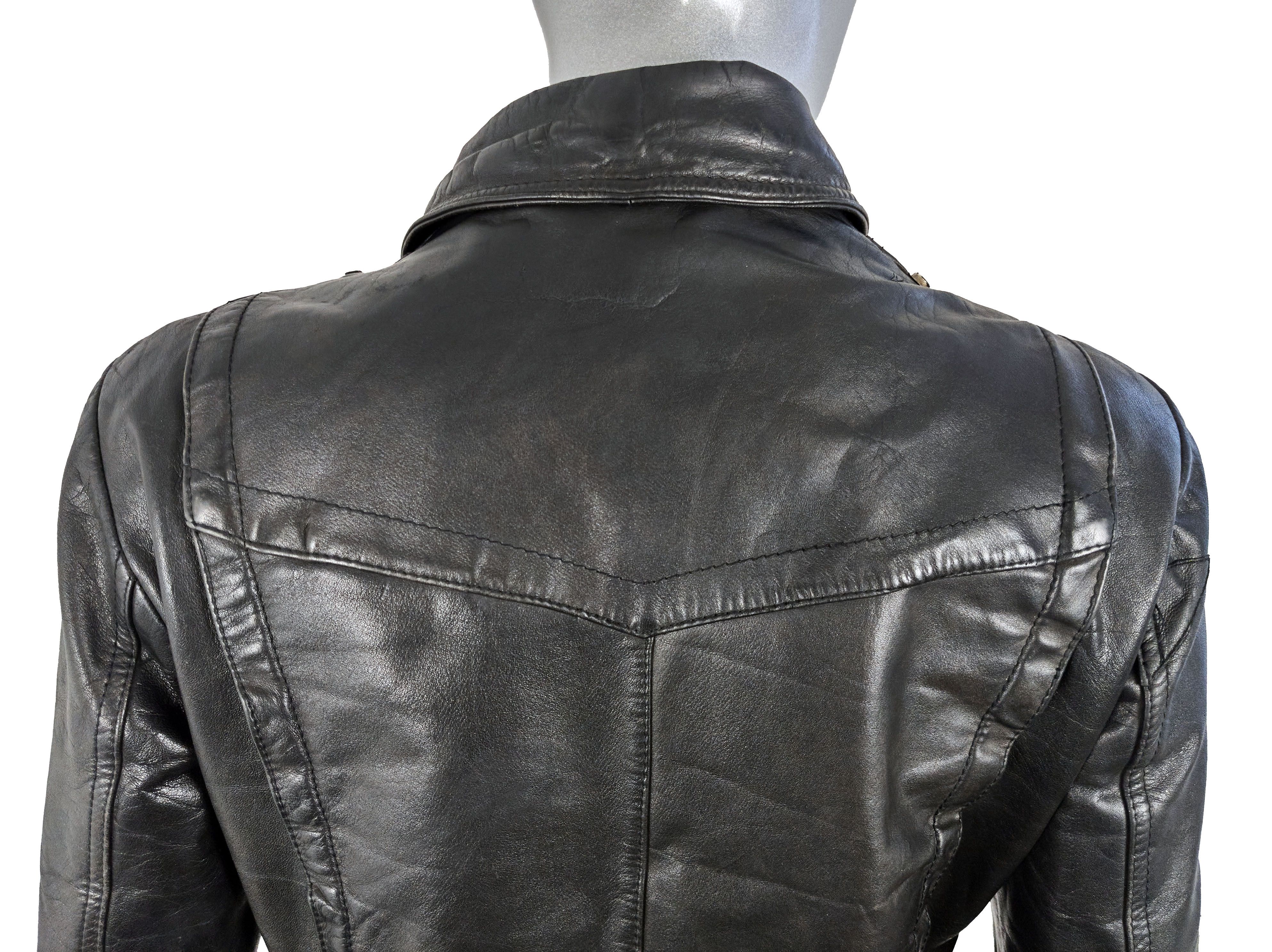 Vintage Vintage 70s Scandinavian Leather Motorcycle Biker Jacket Size US S / EU 44-46 / 1 - 15 Thumbnail