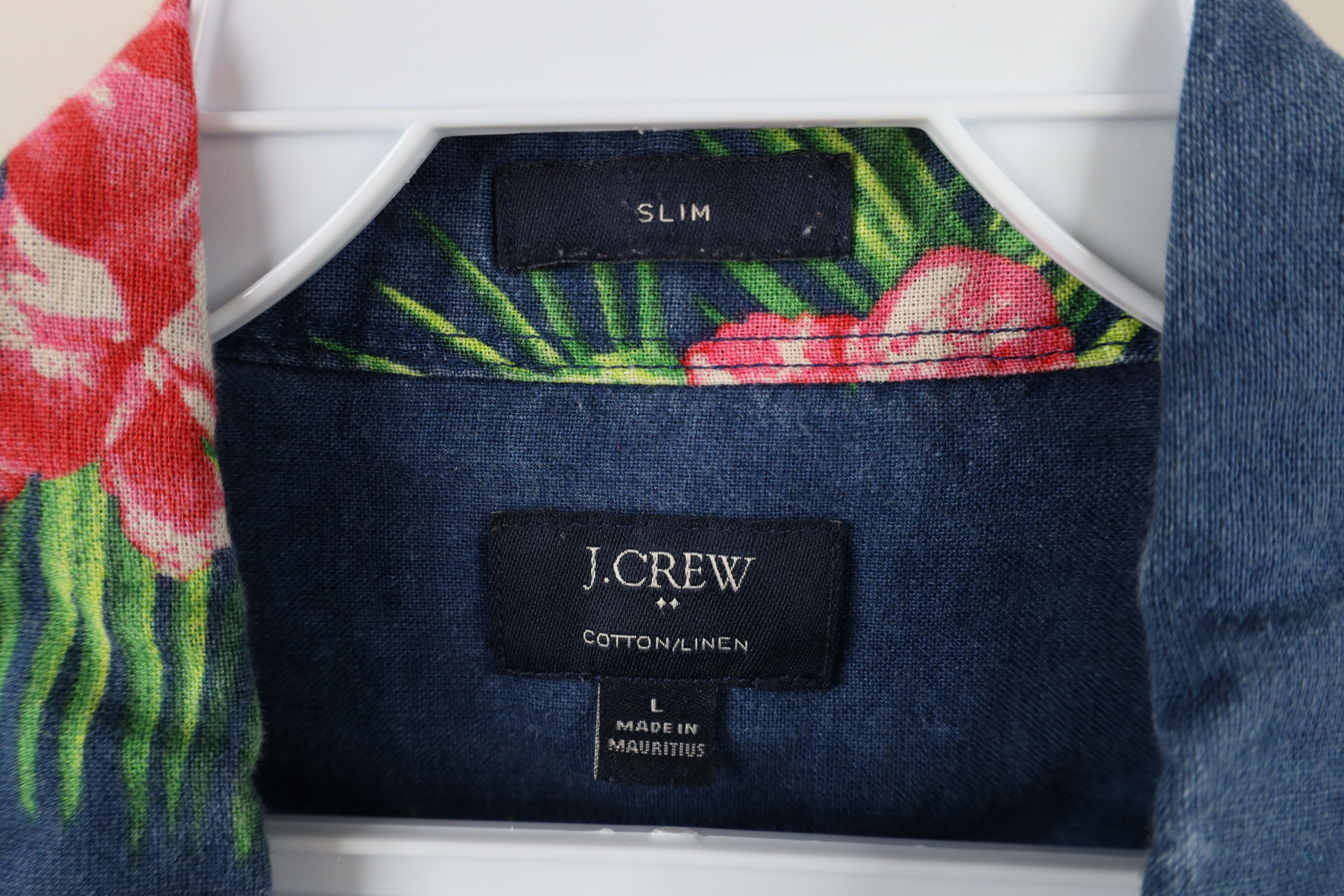 J.Crew × Vintage J Crew Faded Linen Blend Flower Hawaiian Button Down Shirt Size US L / EU 52-54 / 3 - 6 Thumbnail