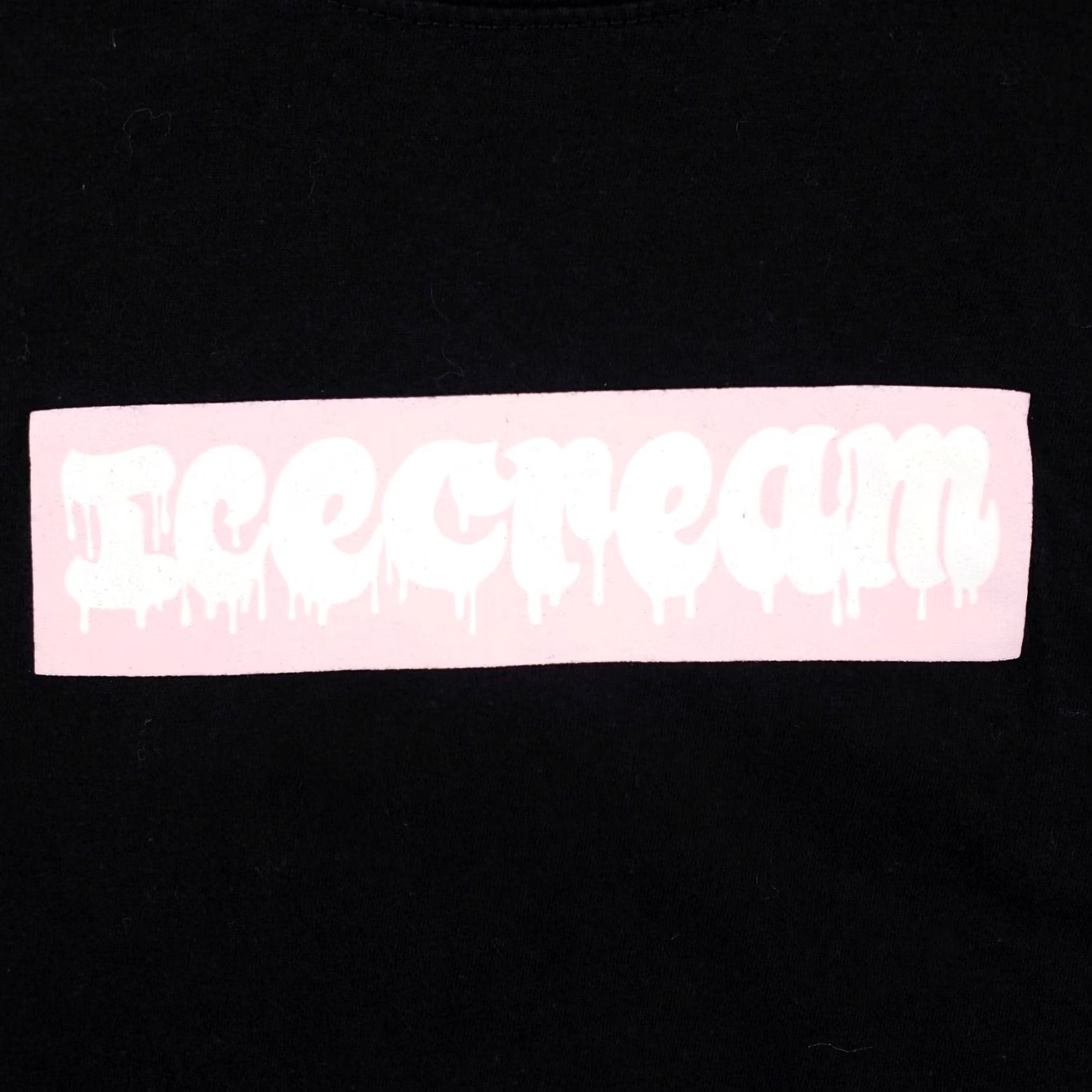 Vintage Ice Cream T Shirt Womens Medium Black Crew Neck Short Sleeve Graphic Print Tee Size M / US 6-8 / IT 42-44 - 4 Thumbnail