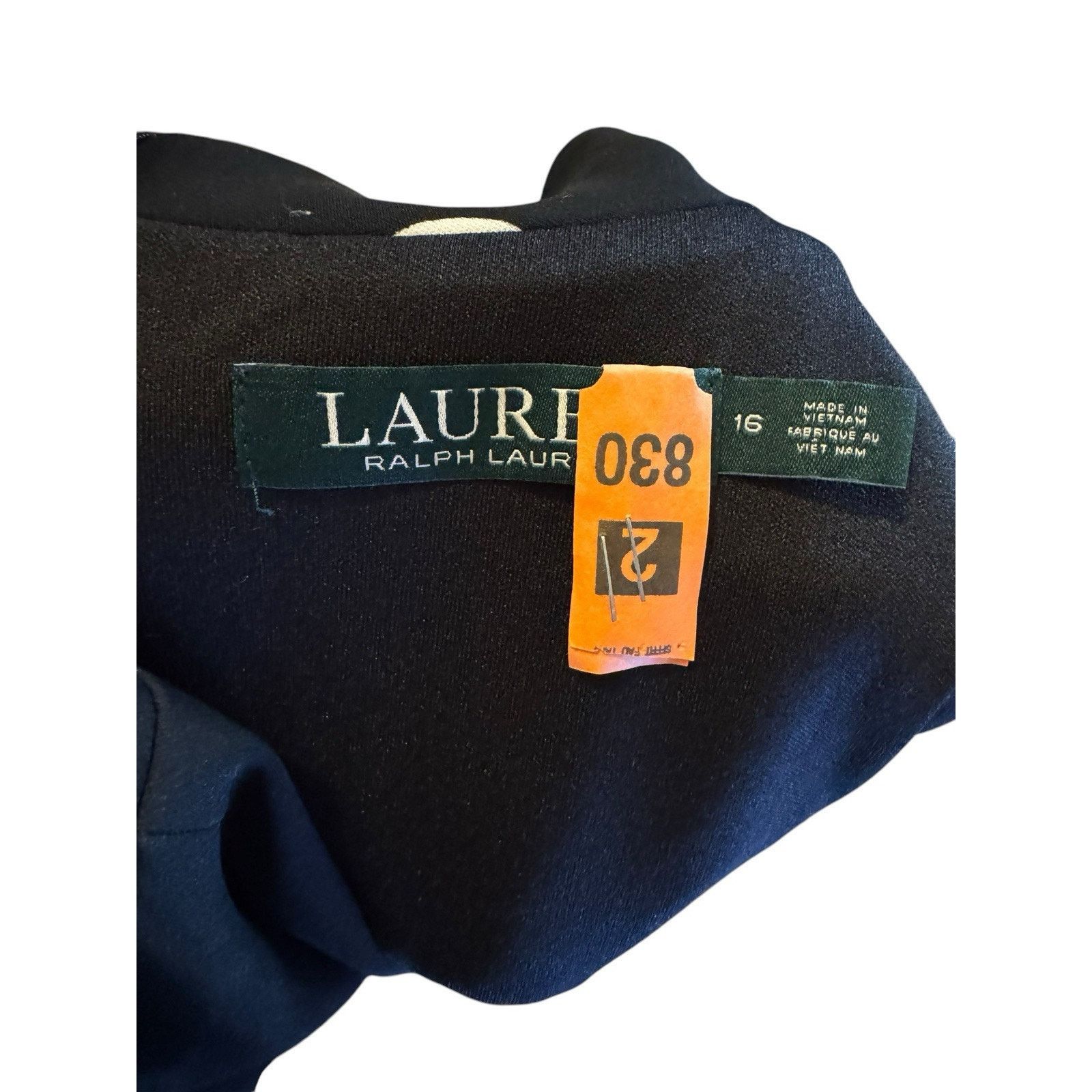 Lauren Ralph Lauren Ralph Lauren Black White Polka Dot Midi Dress Size XXL / US 16-18 / IT 52-54 - 8 Thumbnail