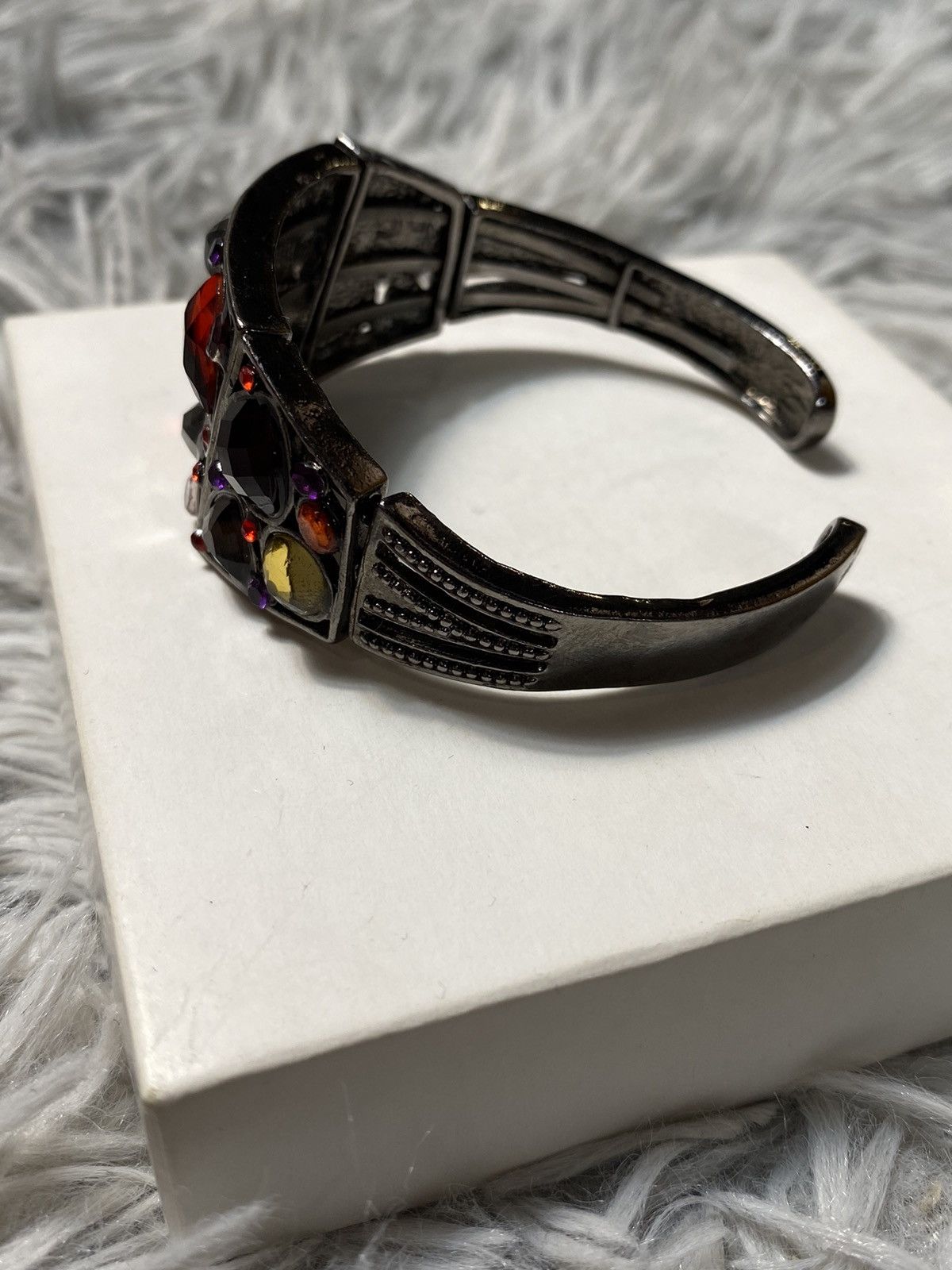 Jewelry Gothic Gemstone Cuff Bracelet – Bold & Unique Design Size ONE SIZE - 4 Thumbnail