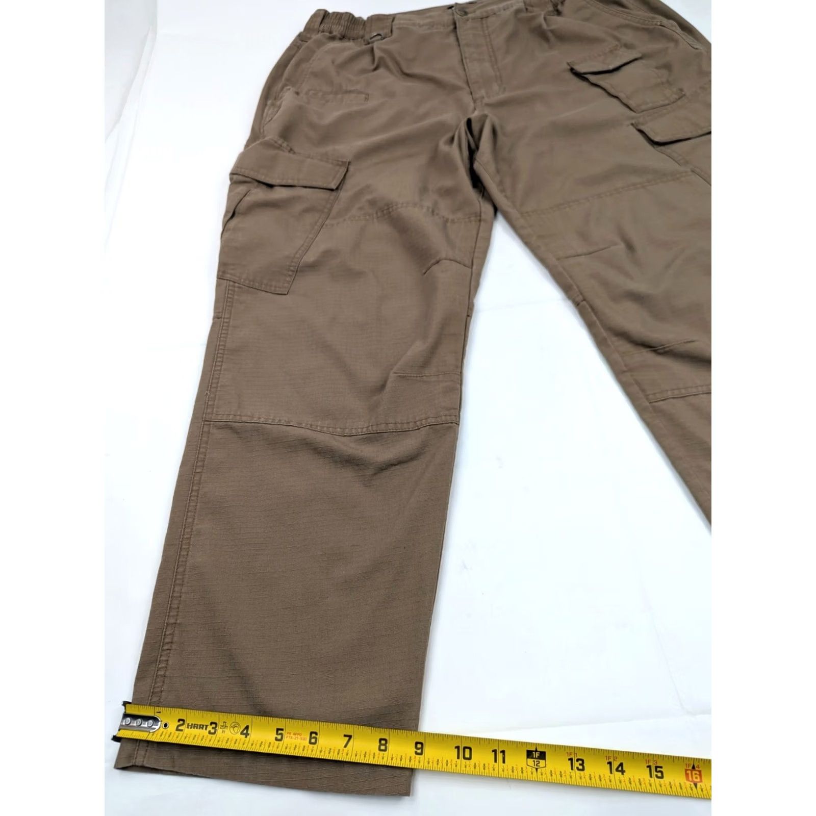 Vintage CQR Ripstop Tactical Cargo Pants Men 40x30 Tan Outdoor Work Utility Cargo Pocket Pockets Zipper Button Regular Size 35 Rugged Size US 35 - 2 Thumbnail