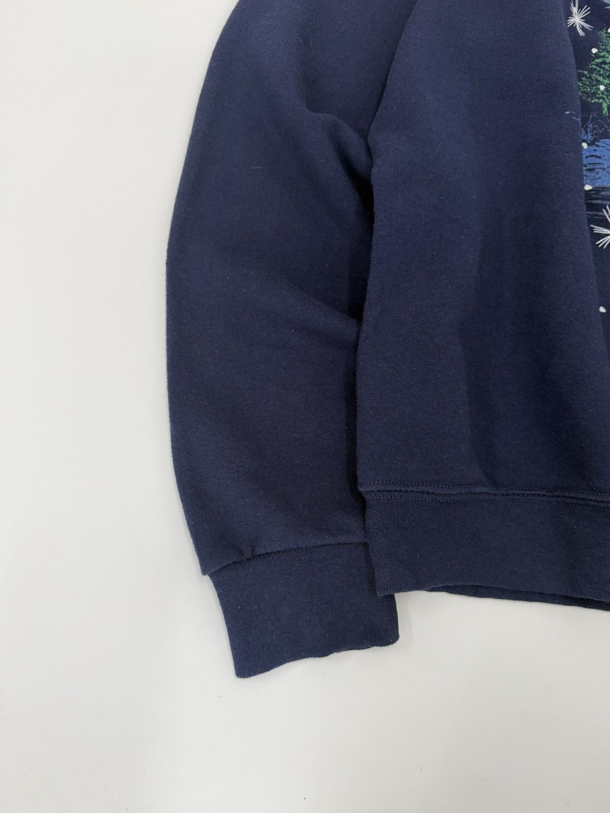 Vintage 🔥 Vintage Y2K Jerzees Art Graphic Christmas Blue Sweatshirt Size US XL / EU 56 / 4 - 3 Thumbnail