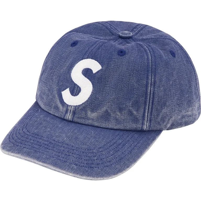 Supreme Supreme Pigment Coated 2-Tone S Logo 6-Panel Navy | Grailed