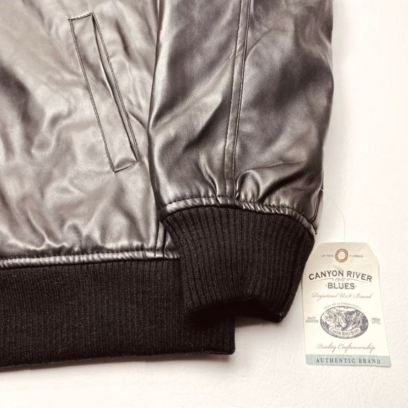Vintage VINTAGE NWT Canyon River Blues Bomber Jacket Mens XL Black PVC Quilted Pockets Size US XL / EU 56 / 4 - 4 Thumbnail
