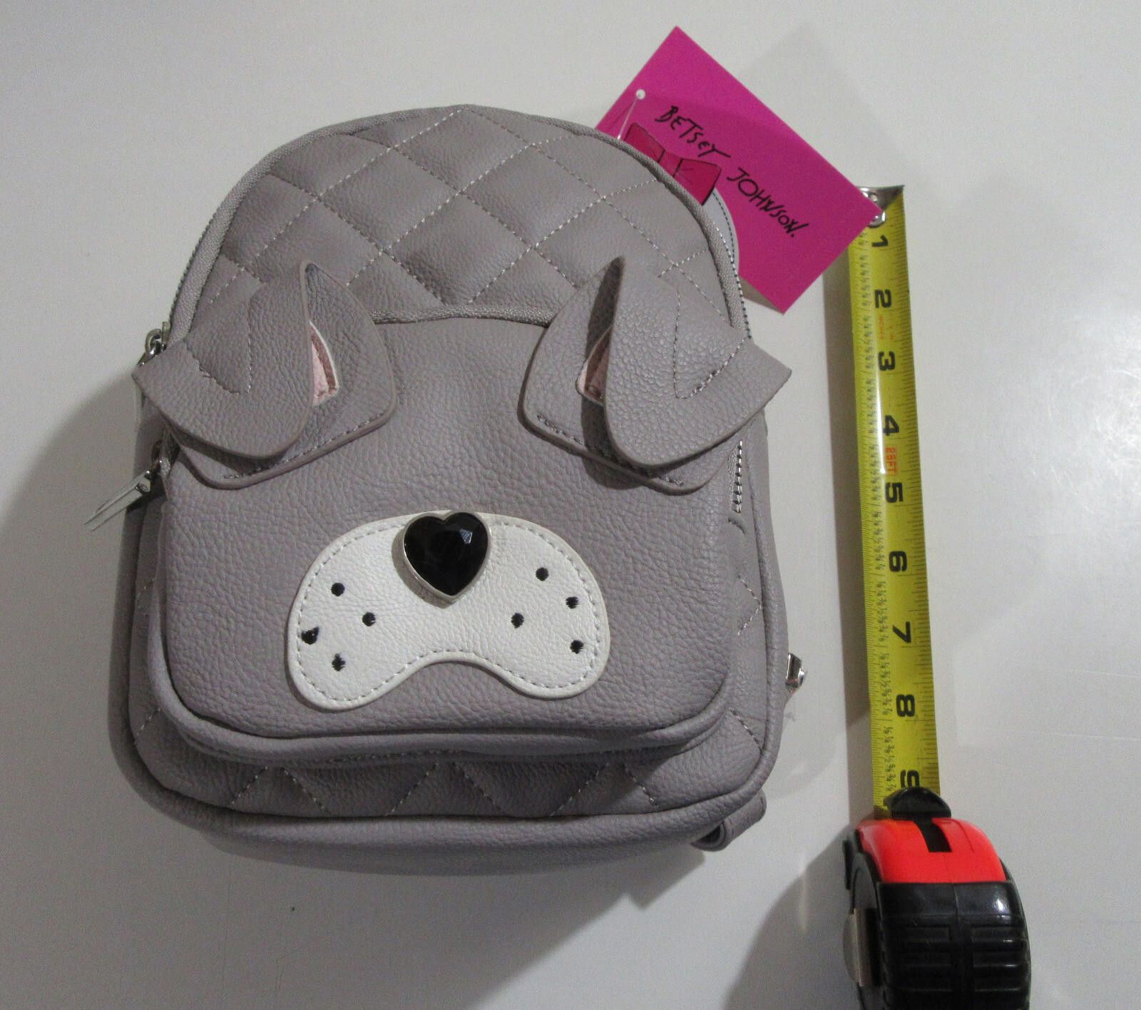 Designer Betsey Johnson Mini Dog Backpack & Key Fob Card Case NWT Size ONE SIZE - 2 Thumbnail