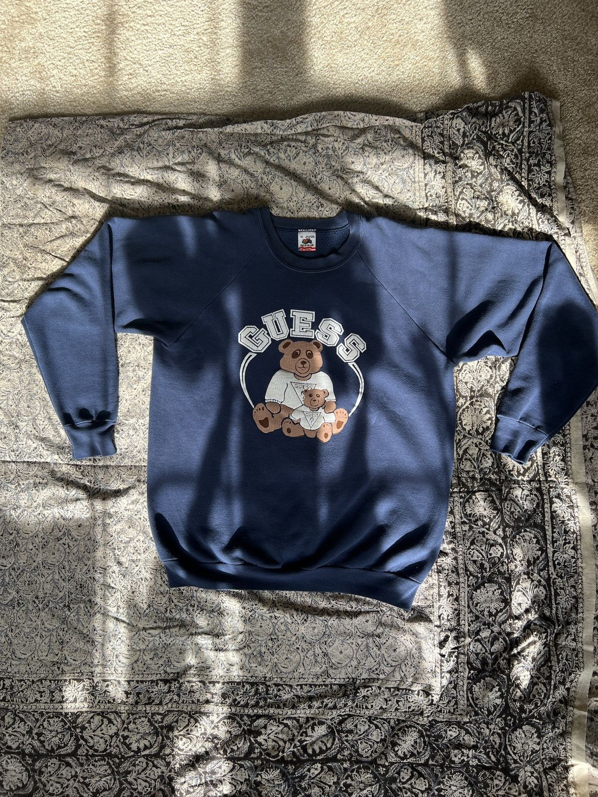 Guess Vintage 90s GUESS Teddy Bear Crewneck – Made in USA (XL) Size US XL / EU 56 / 4 - 4 Thumbnail