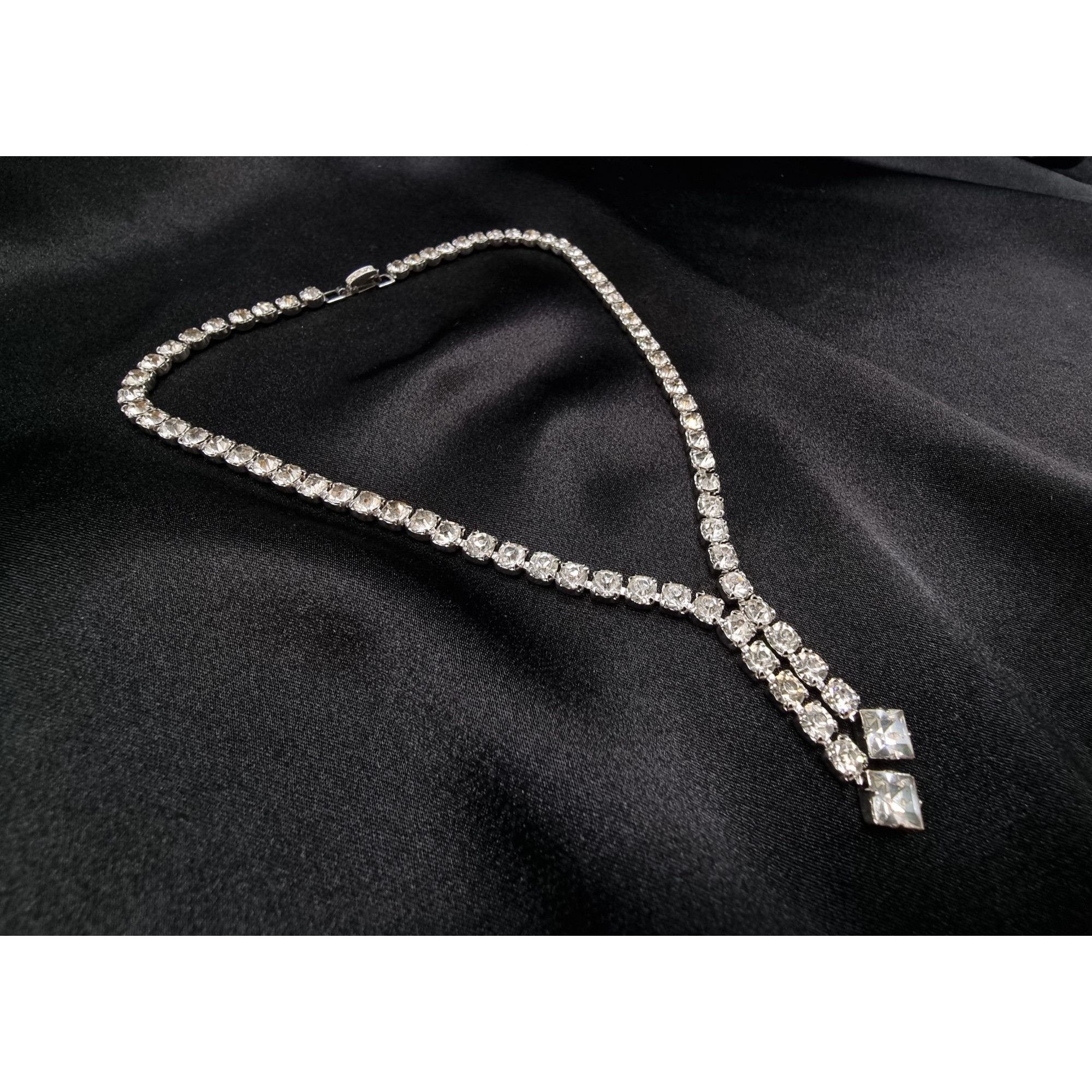Vintage Vintage 1960's Rhinestone Y Necklace With Statement Drop Pen Size ONE SIZE - 3 Thumbnail