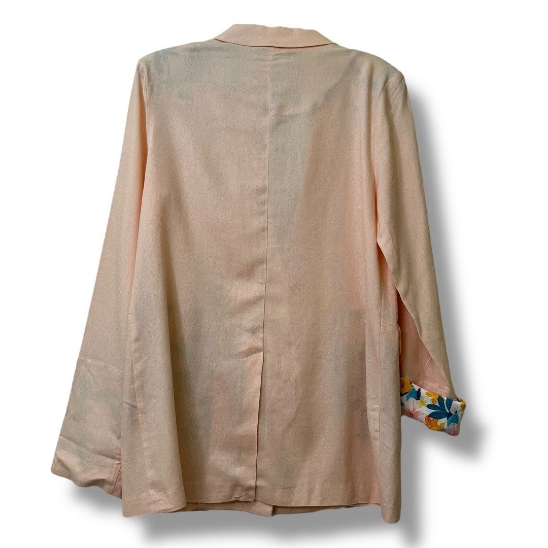 Other BCBGeneration linen boyfriend peach & floral blazer NEW Size M / US 6-8 / IT 42-44 - 7 Thumbnail