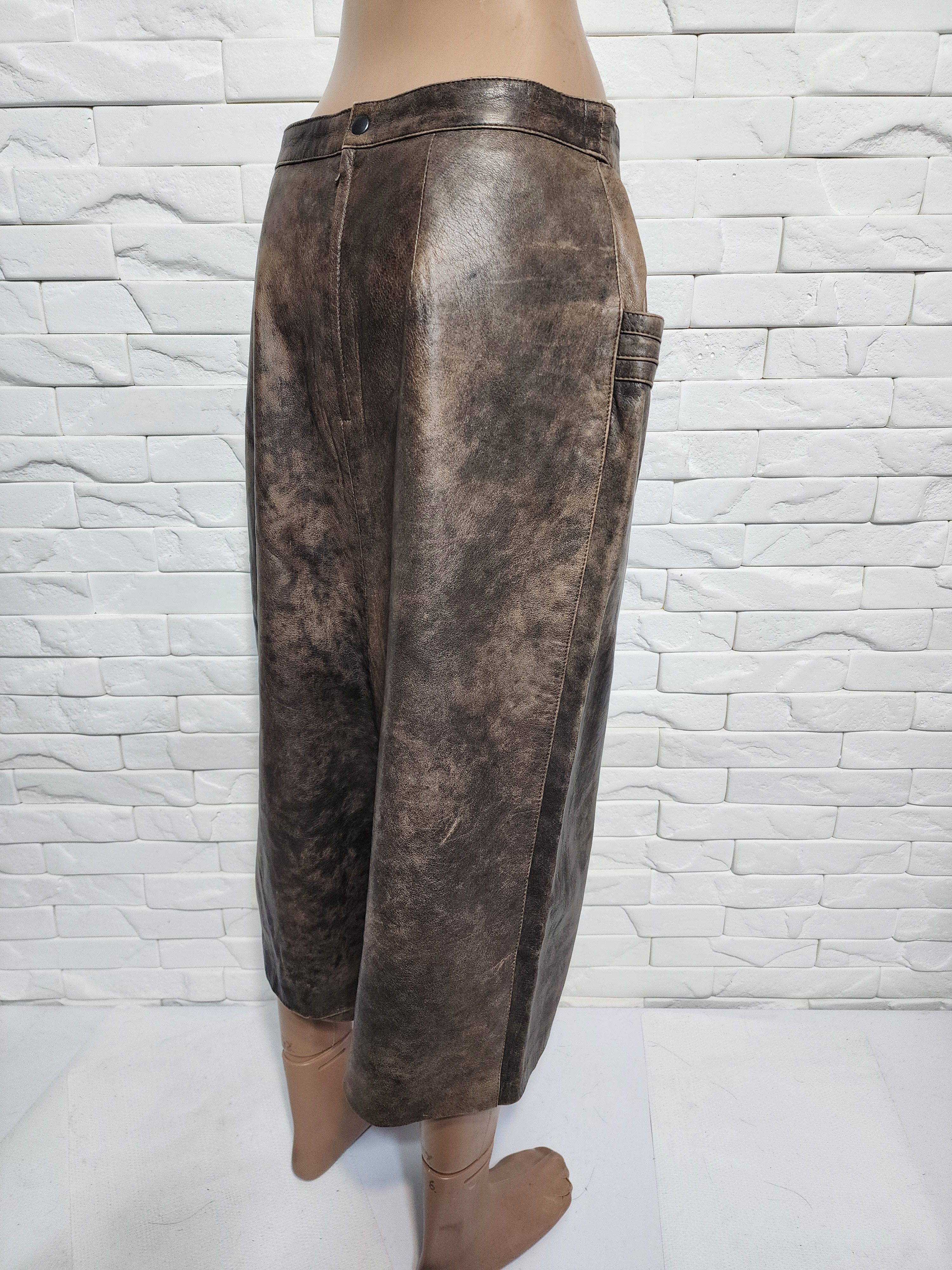 Other Brown Leather Skirt with Pockets Size 30" / US 8 / IT 44 - 5 Thumbnail