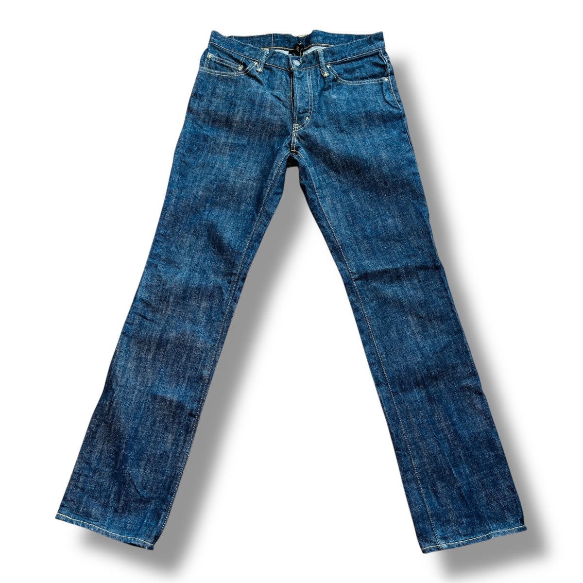 Rude Vintage Rare Rude Gallery Hard Denim Selvedge Jeans Size US 31 - 3 Thumbnail