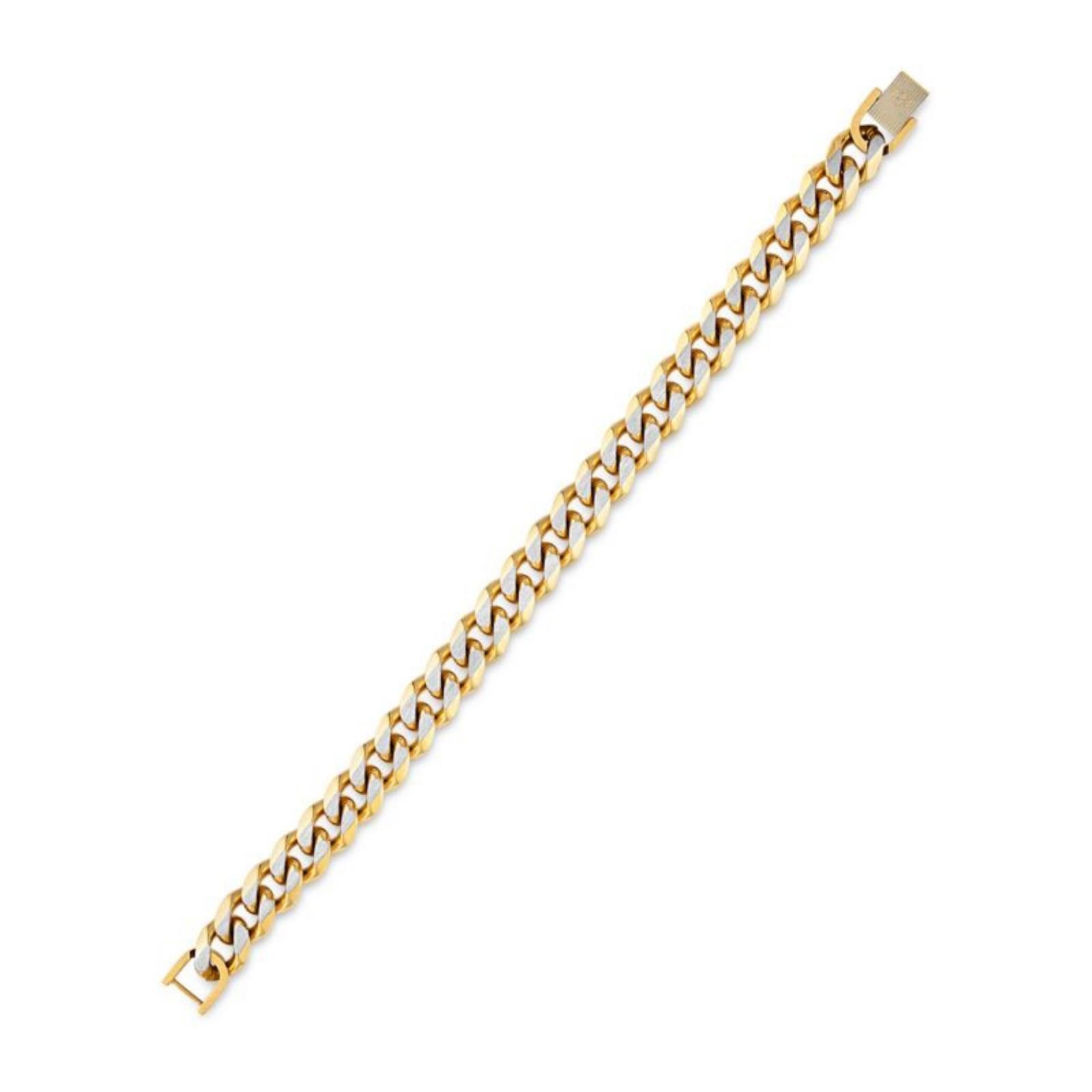 Esquire Esquire Men’s Two-Tone Curb Link Chain Bracelet Size ONE SIZE - 2 Thumbnail