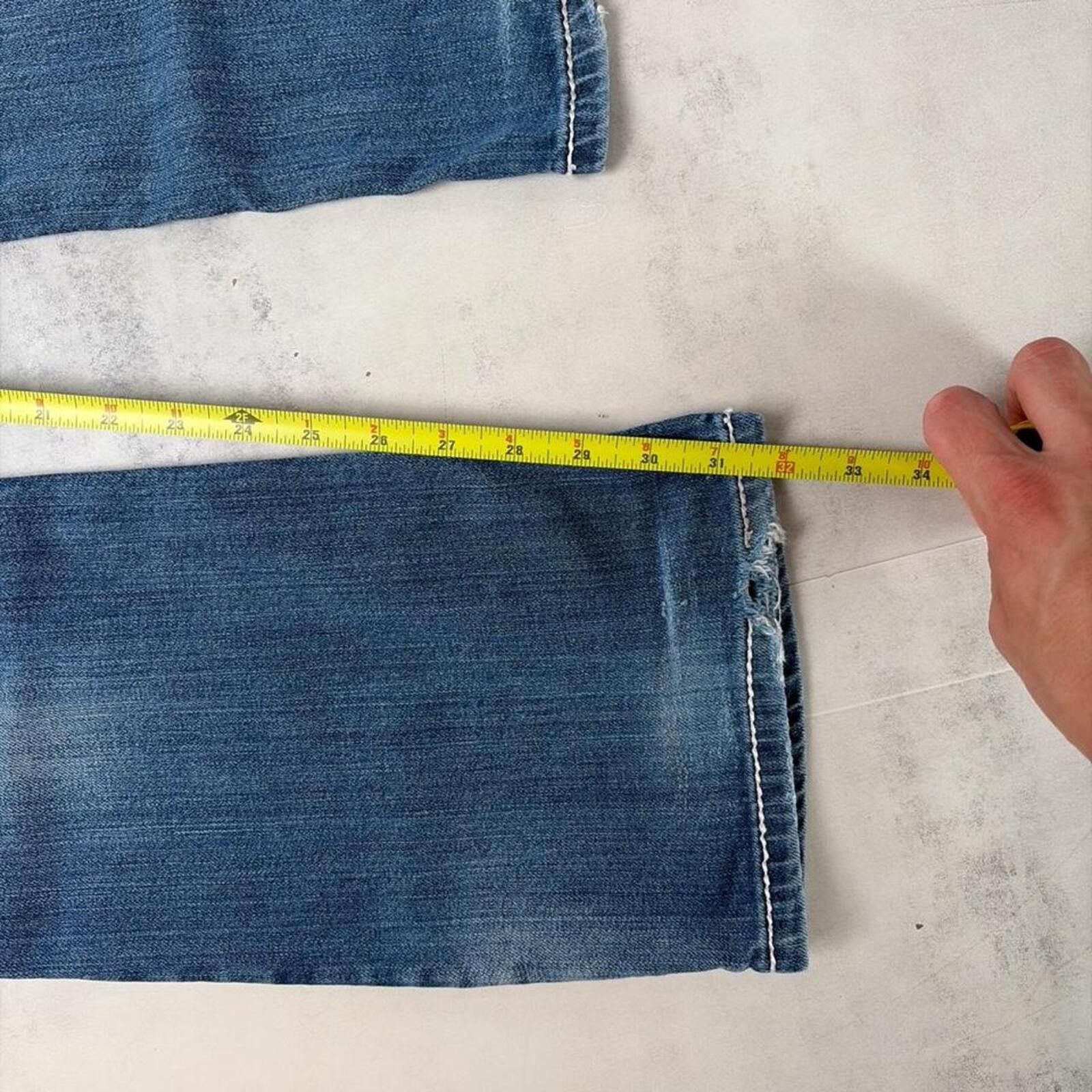 Other Y2K Blue Cruel Grunge Grunge Gothic Flared Denim Jeans Size 30" / US 8 / IT 44 - 7 Thumbnail