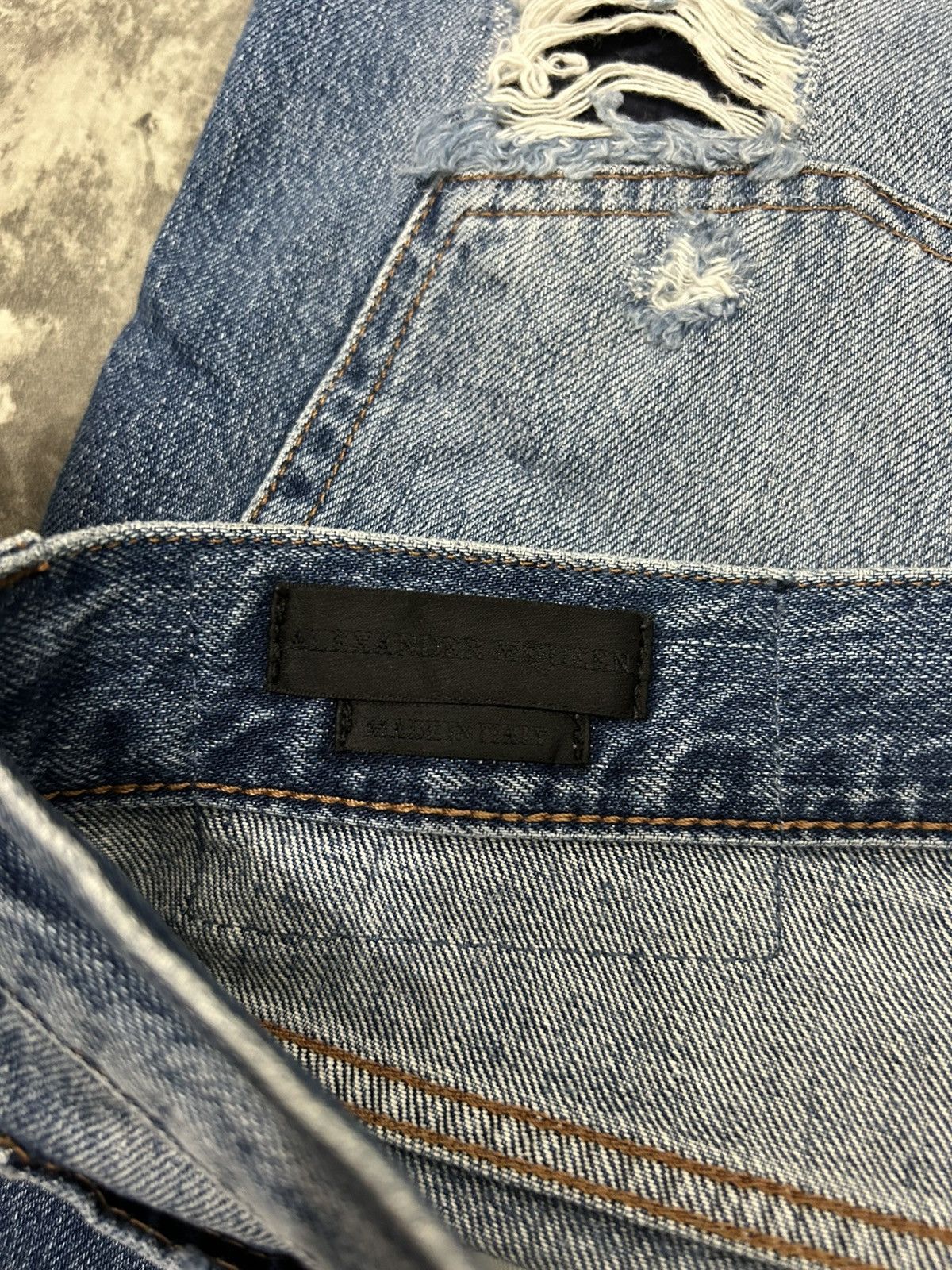 Alexander McQueen Alexander MQueen Style Destroyed Selvedge Jeans Size US 34 / EU 50 - 14 Thumbnail