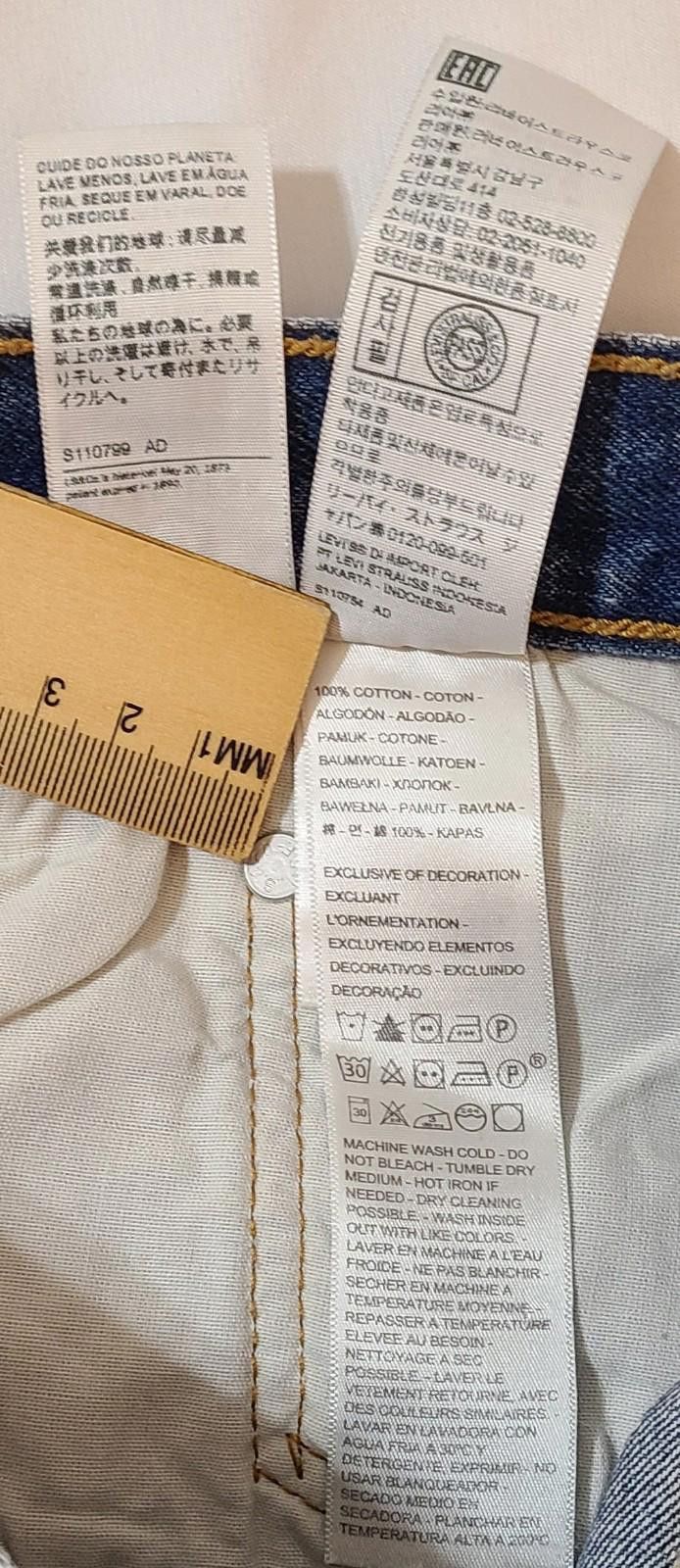 Levi's NWT 2022 Levis 501 Original Cropped Jeans Sz 28x26 Waterless Size US 28 / EU 44 - 12 Thumbnail