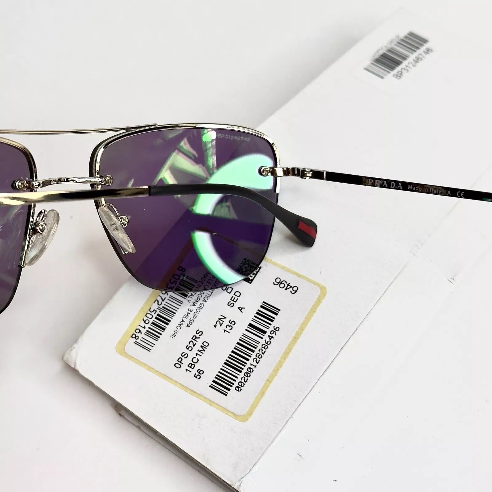 Prada PRADA 52R Linea Rossa Spectrum Sport Pilot Sunglasses PS52RS Size ONE SIZE - 6 Thumbnail
