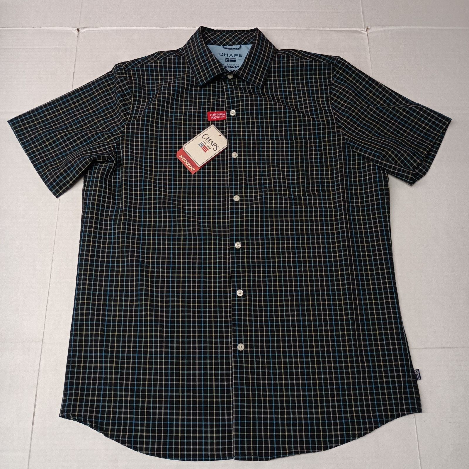 Chaps Chaps Woven Shirt Men's Size M Jet Black Stretch UPF 50 Size US M / EU 48-50 / 2 - 1 Thumbnail