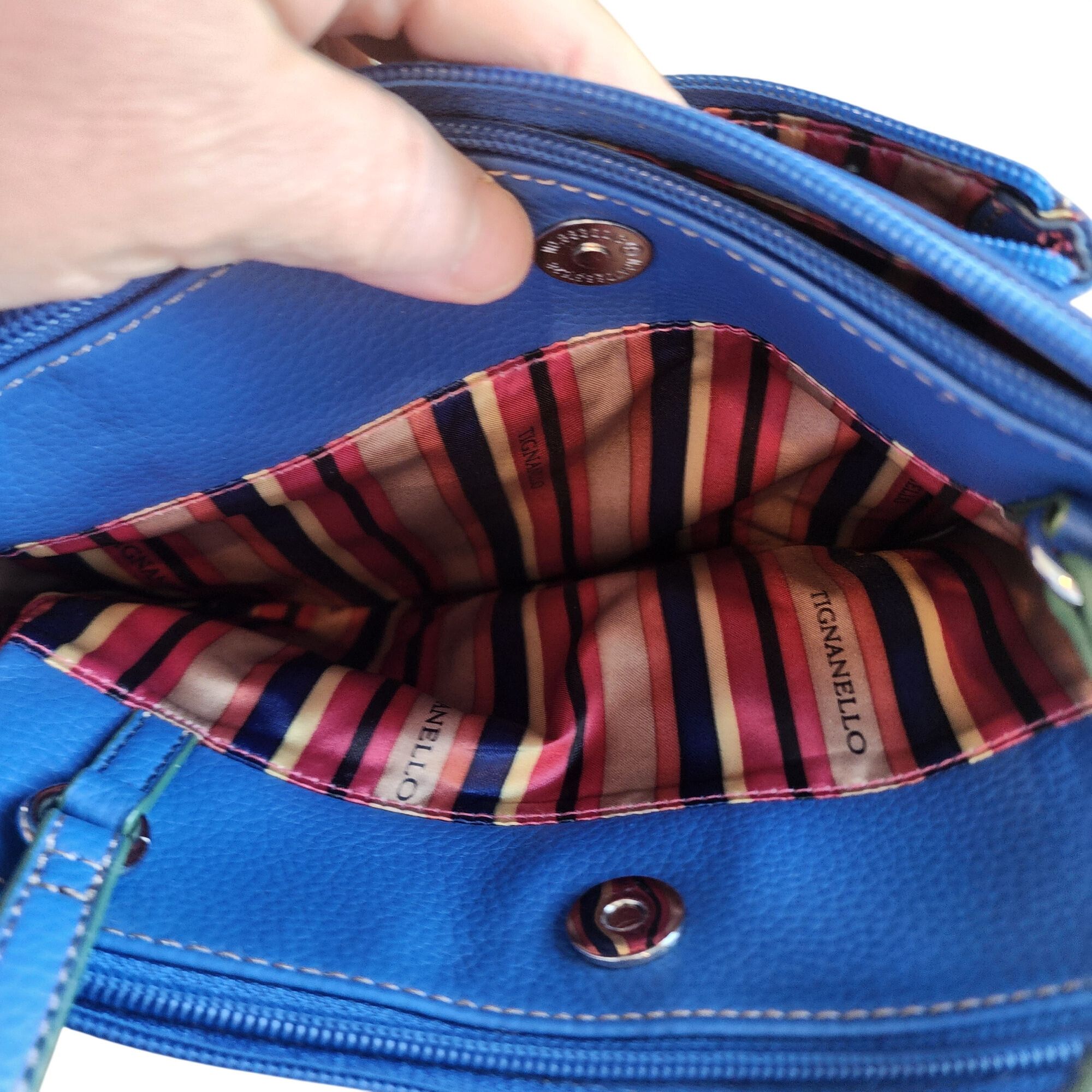 Other Tignanello Blue Leather Crossbody Purse Size ONE SIZE - 9 Thumbnail