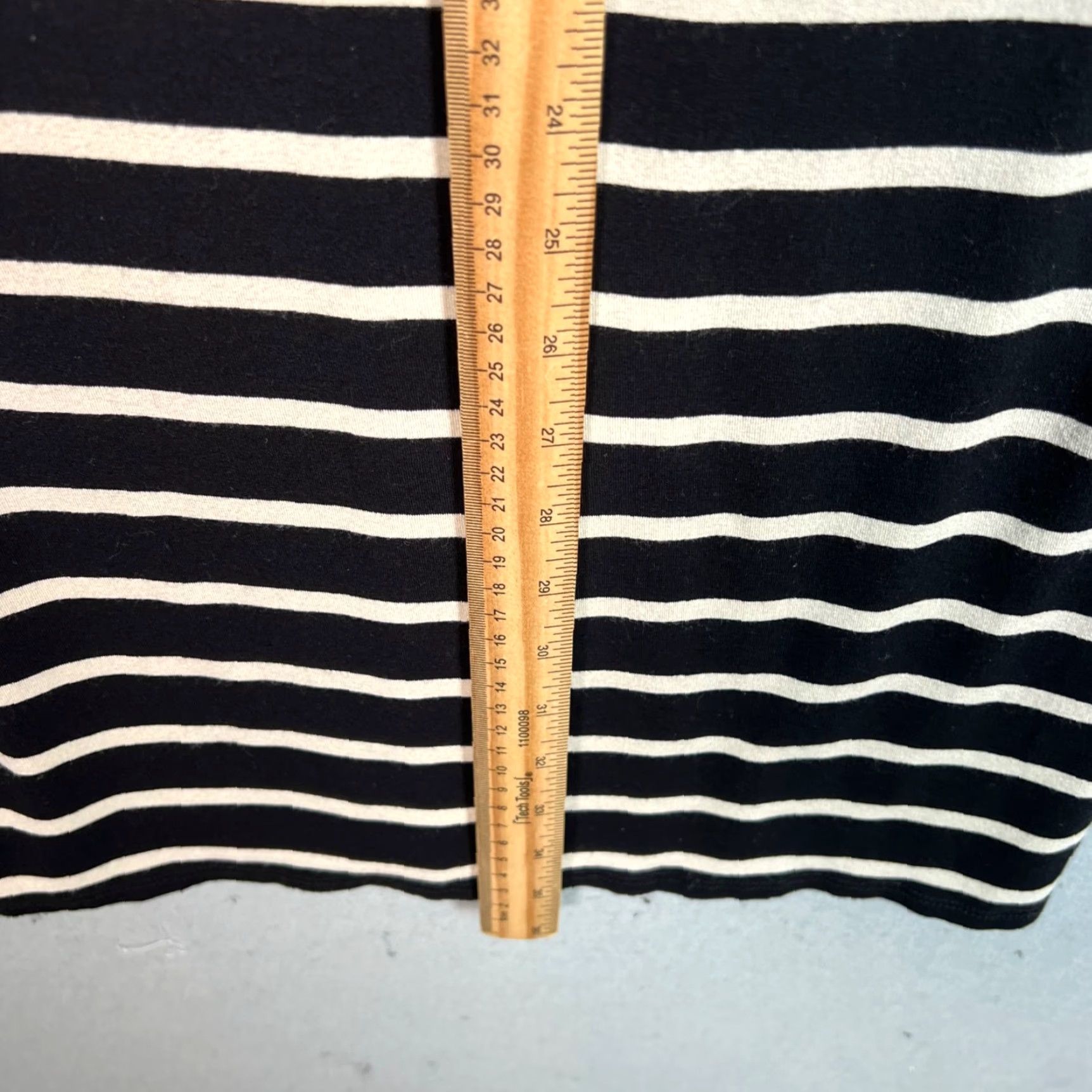 Joseph Ribkoff VINTAGE Joseph Ribkoff Black & White Striped Bodycon Dress Women Midi Stretch Size 12 Size L / US 10 / IT 46 - 5 Thumbnail