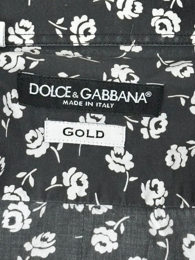Dolce & Gabbana 2010s Dolce & Gabbana Black & White Floral Premium Shirt Size US M / EU 48-50 / 2 - 9 Thumbnail