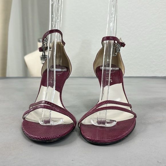 Dior × Vintage VTG DIOR Snake Strappy Letter Silver Dangle Charm Stiletto S Size US 8 / IT 38 - 4 Thumbnail