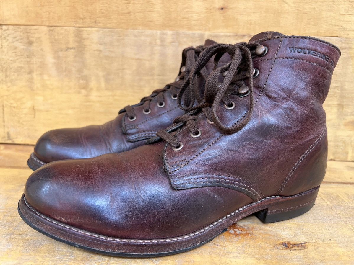 Wolverine Wolverine 1000 Mile Plain Toe Brown Leather Boots Size US 7 Size US 7 / EU 40 - 3 Thumbnail