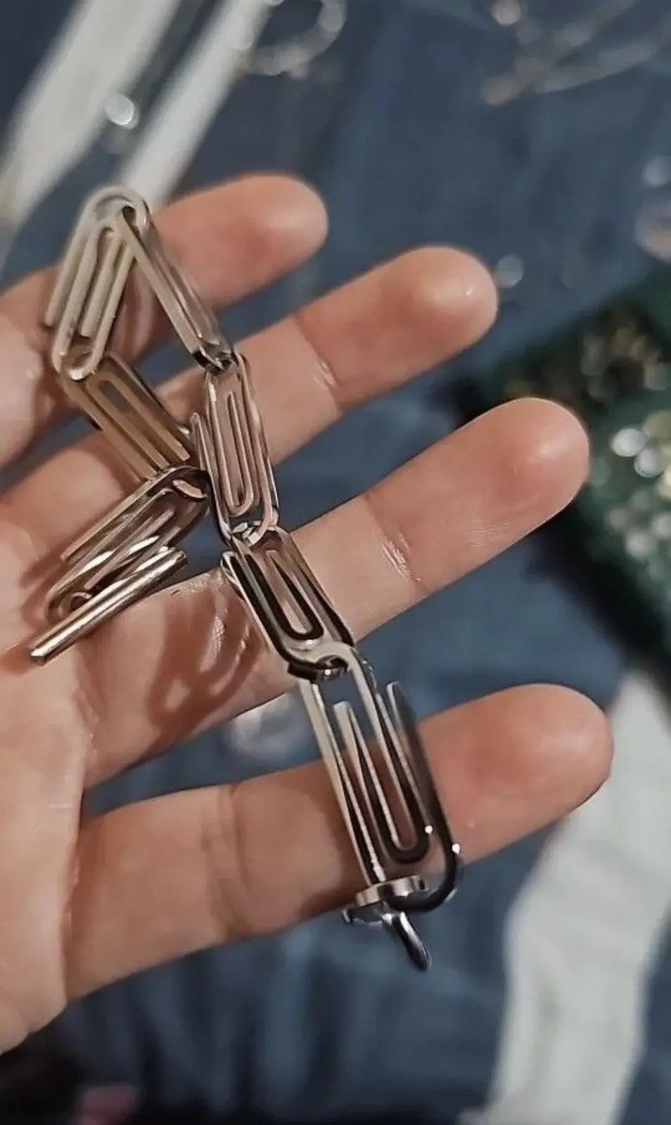 Jewelry Stainless Steel Paper Clip Bracelet Size ONE SIZE - 2 Thumbnail