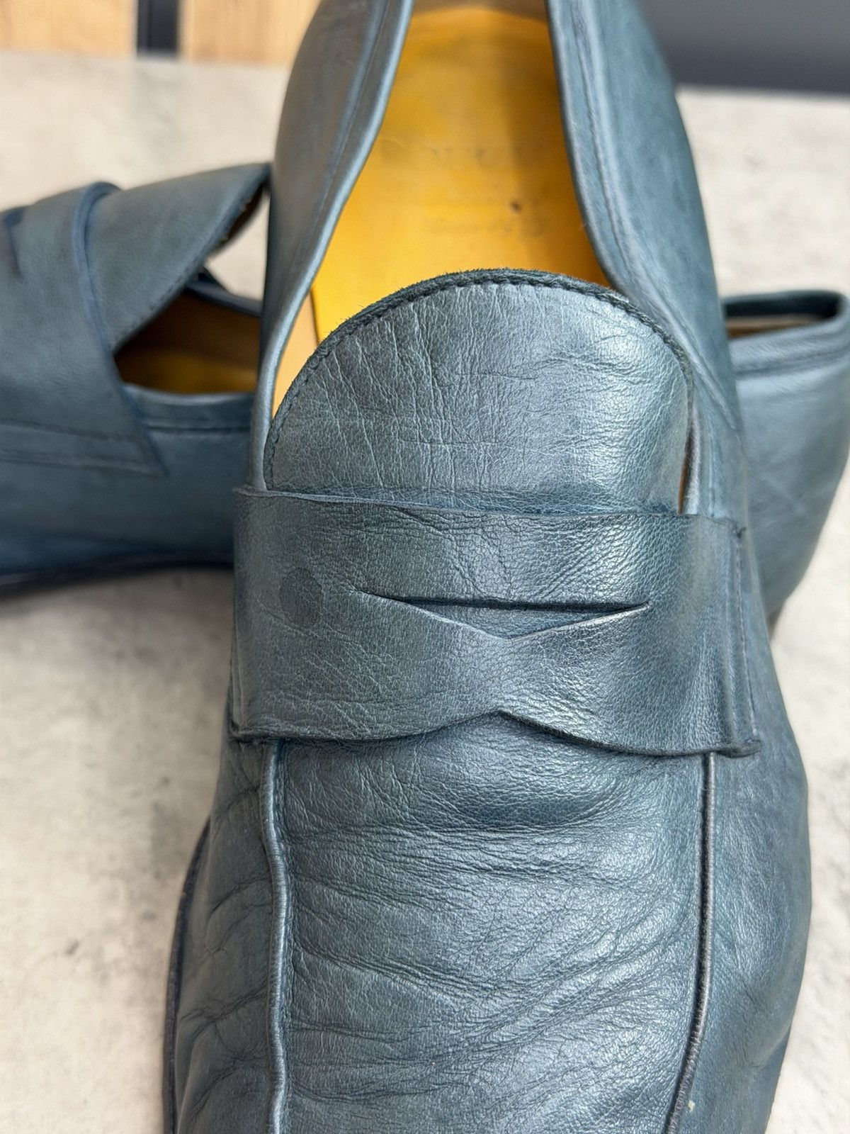 Doucal's Doucal’s Blue/Green Leather Penny Loafers EU 42 US 9 Size US 9 / EU 42 - 11 Thumbnail