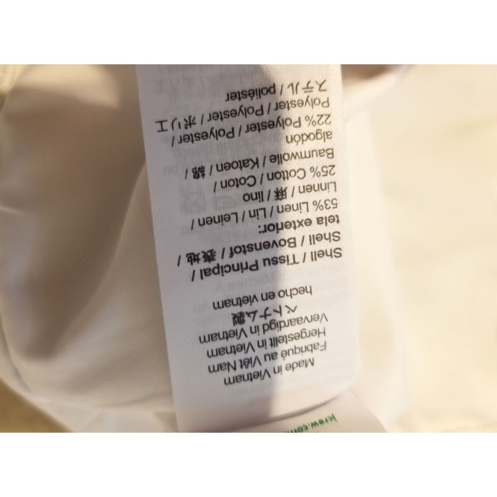 J.Crew J. Crew Womens Pants 16 White Linen Dress Khaki Cotton Chino Trouser Slack Size 38" / US 16 / IT 52 - 6 Thumbnail