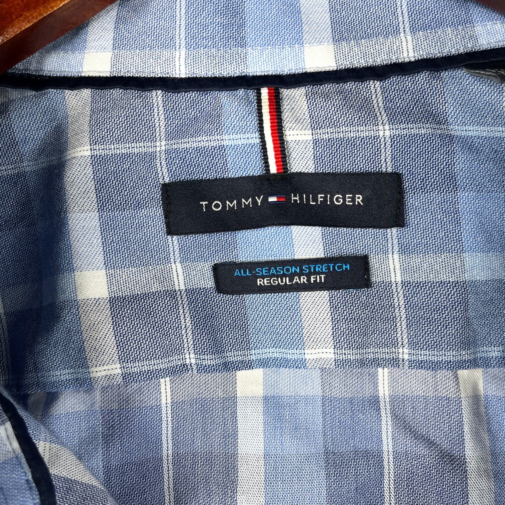Tommy Hilfiger Tommy Hilfiger Shirt Blue Plaid Button-Up Long Sleeve 2XL Mens Regular Cotton Stretch Casual Size US XXL / EU 58 / 5 - 5 Thumbnail