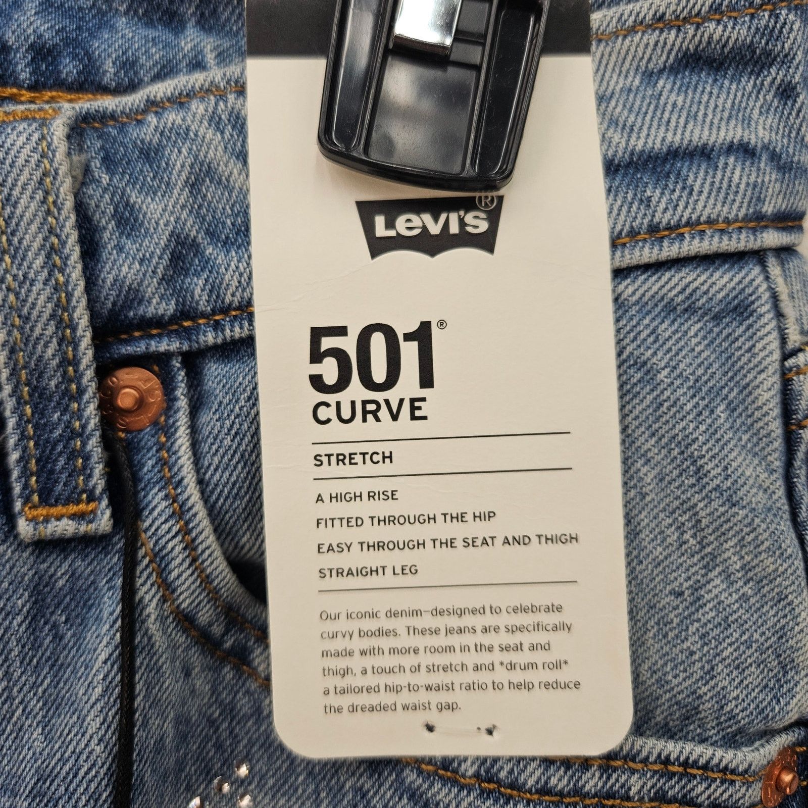 Levi's LEVI'S 501 X BEYONCE CURVE JEANS 26X30 WESTERN CRYSTAL NWT Size 26" / US 2 / IT 38 - 5 Thumbnail