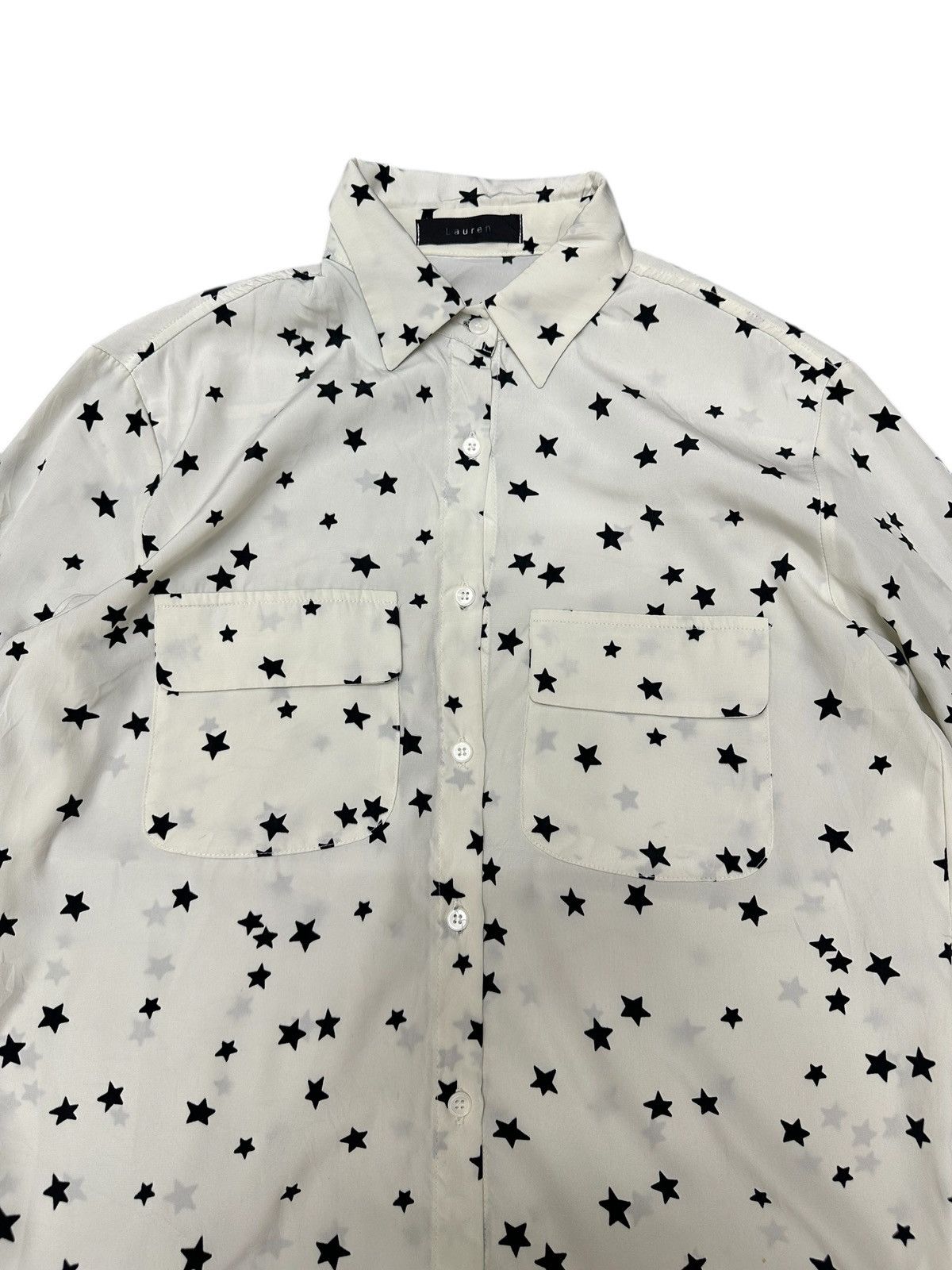 Issey Miyake 2000s LAUREN DOUBLE POCKET STARS DESIGN SHIRT BUTTON Size US M / EU 48-50 / 2 - 2 Thumbnail