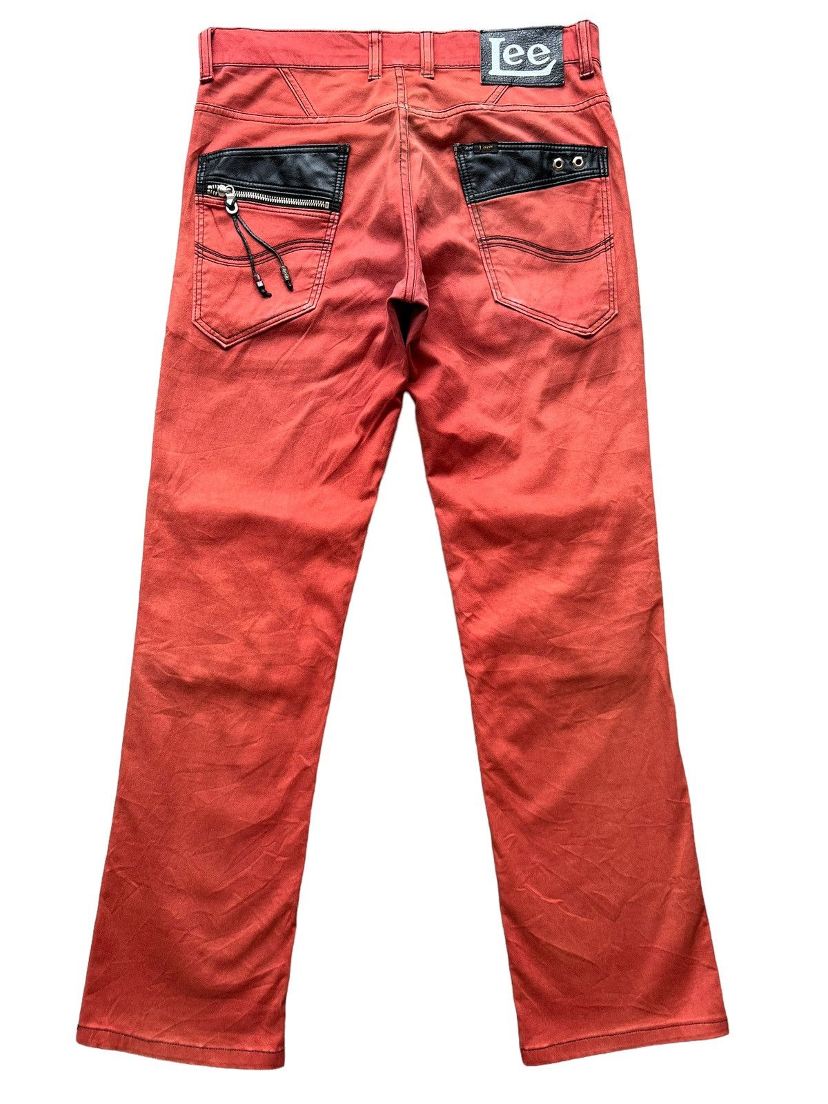 Lee Lee Multipocket Tactical Bondage Red Straight Pants 33x30 Size US 33 - 3 Thumbnail