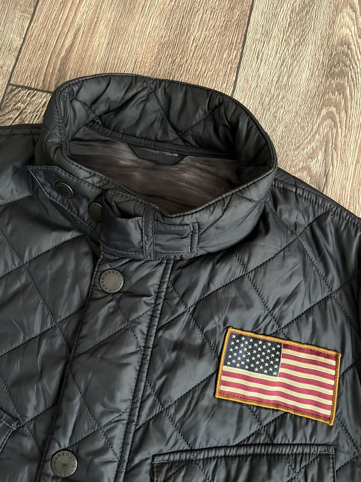 Barbour Barbour Steve McQueen Jeffries Navy Quilted USA Logo Jacket Size US M / EU 48-50 / 2 - 4 Thumbnail