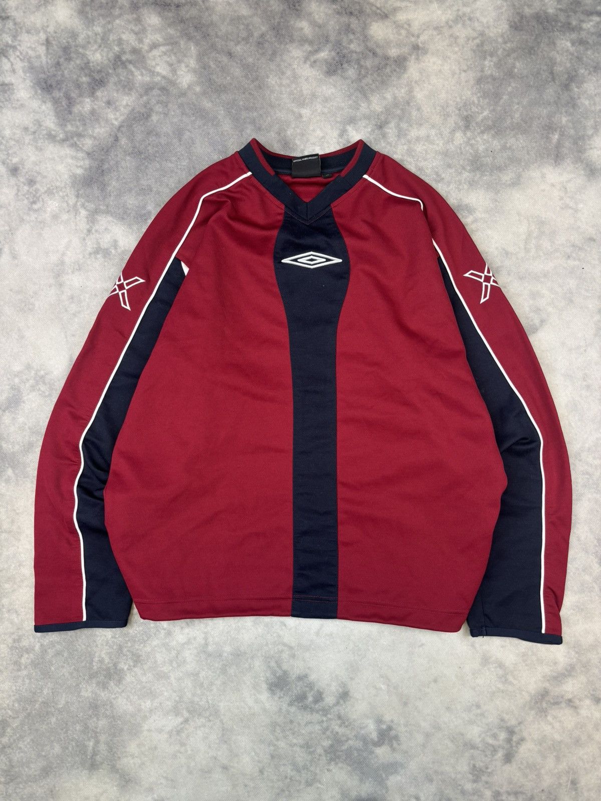 トップス 00s Vintage Euro Umbro Drill Top Amazon.com: Umbro Retro Drill Top, Medium Grey Heather/Navy