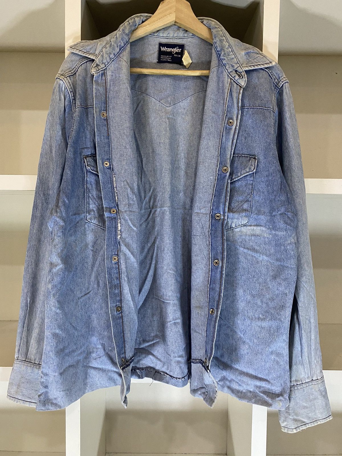 Vintage × Wrangler Vintage Wrangler Wrangler Denim Jacket Size US XL / EU 56 / 4 - 12 Thumbnail