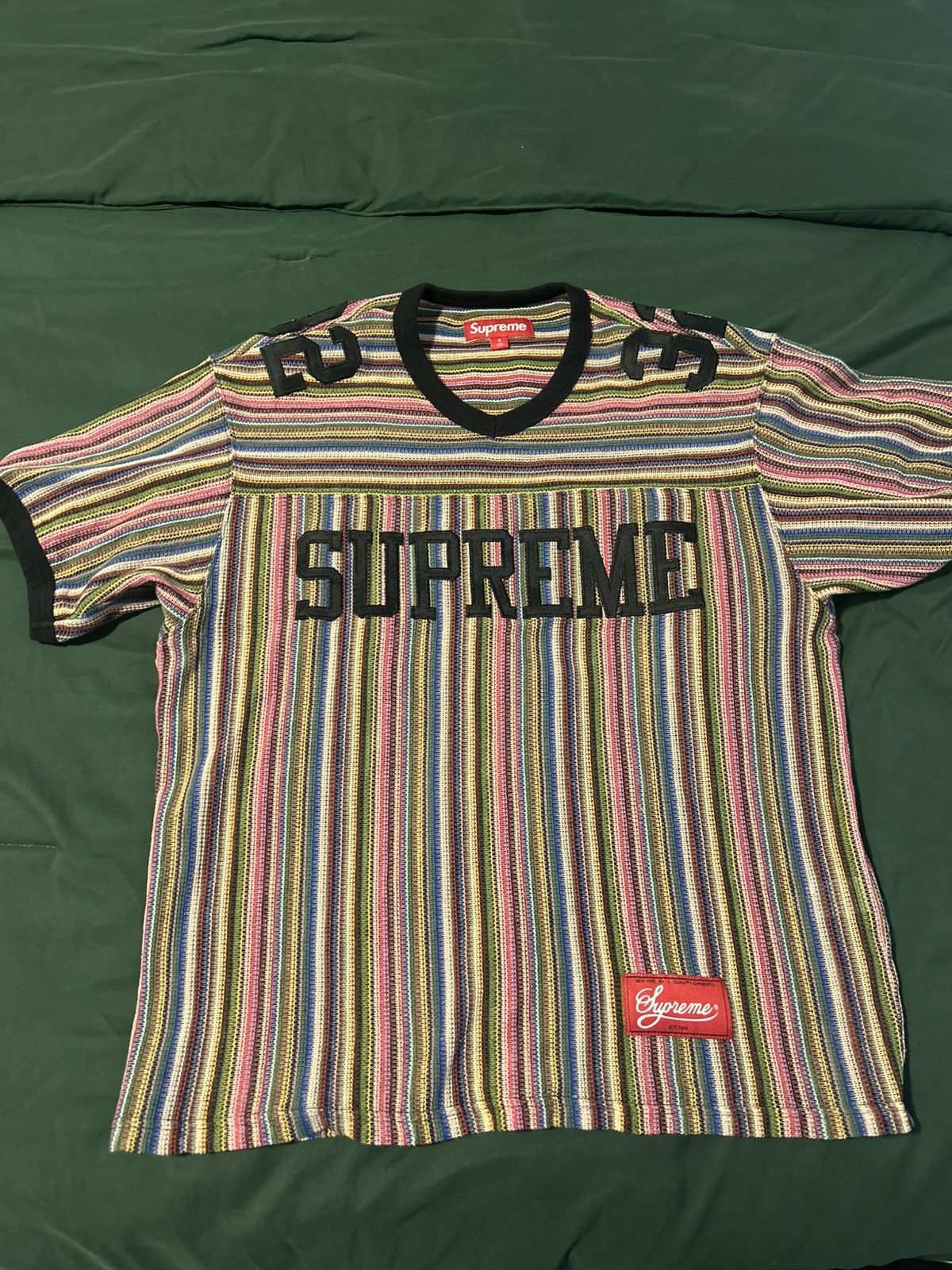 Supreme Supreme Multicolor Open Knit Football Top Size Small