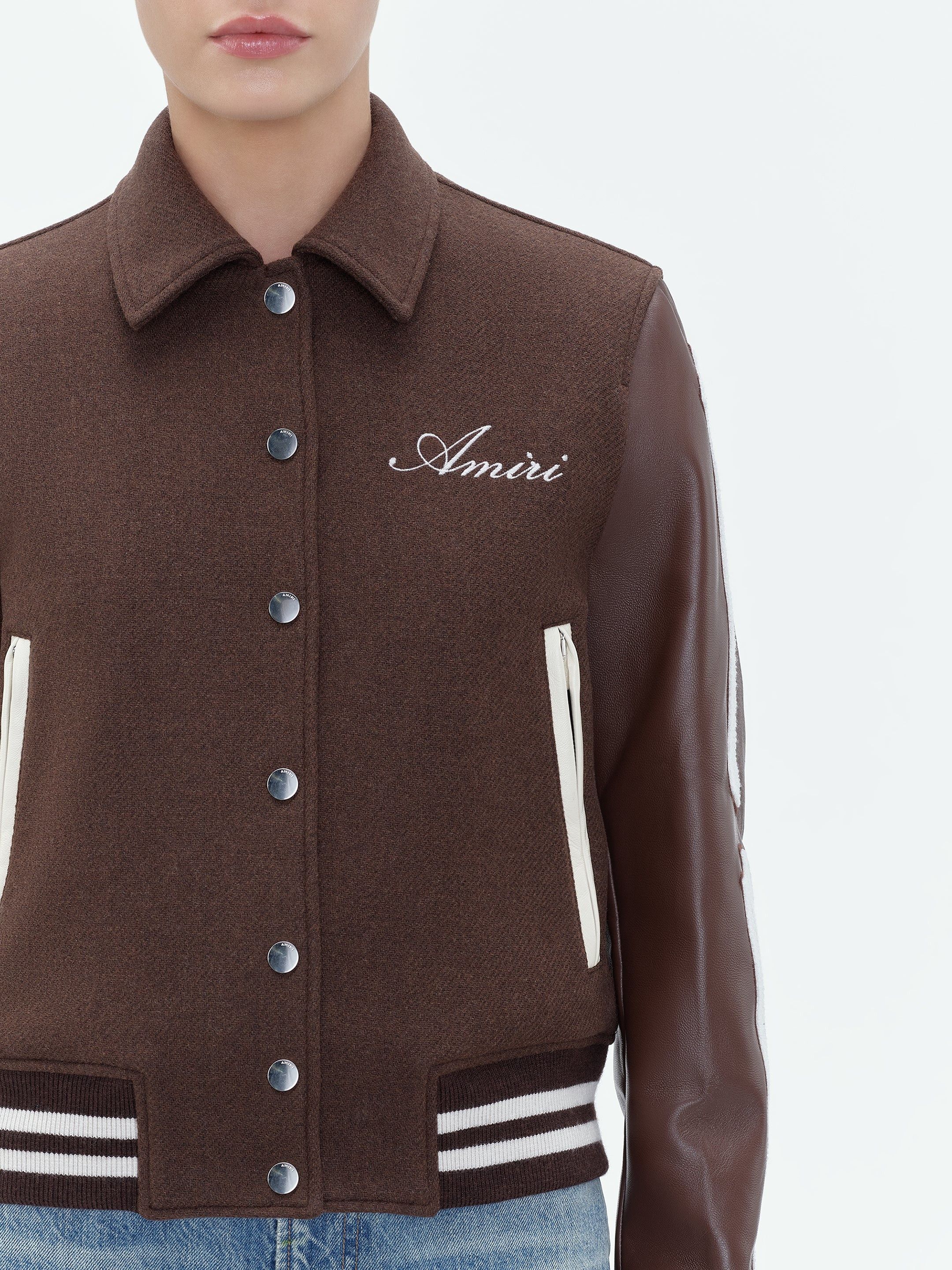 Amiri oc11z0325 Bones Bomber Jacket in Brown/White Size M / US 6-8 / IT 42-44 - 5 Thumbnail