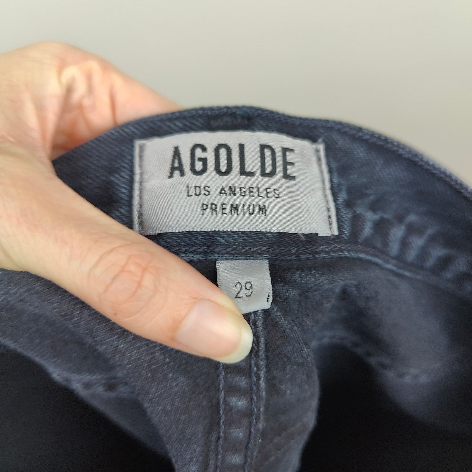 Agolde Agolde Riley High Rise Straight Crop Jeans Womens 29 Black Size 29" - 6 Thumbnail