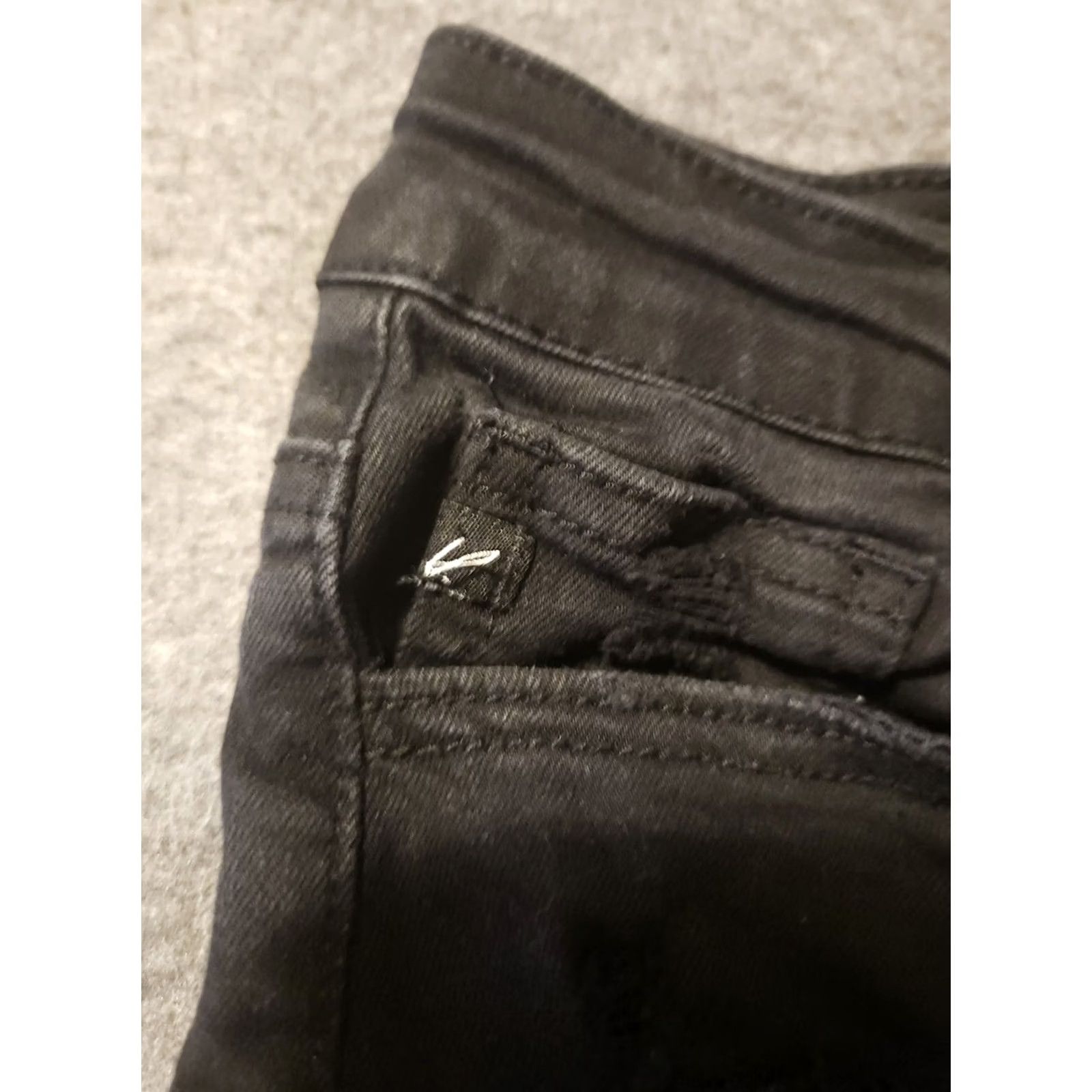 Vintage KanCan High Rise Distressed Cutoff Shorts Black 7/27 Juniors Raw Hem Preppy Size 28" / US 6 / IT 42 - 5 Thumbnail