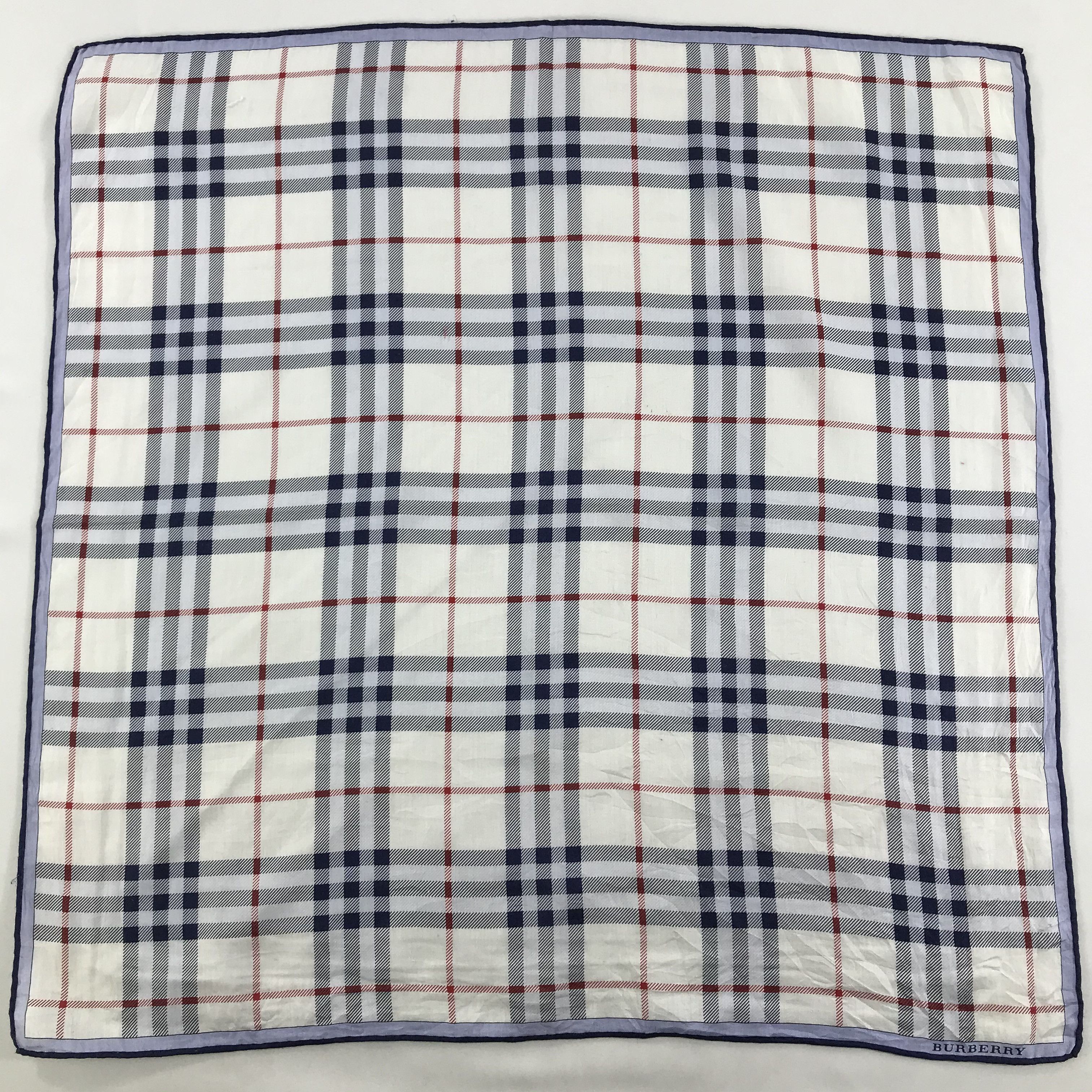 Burberry × Vintage Burberry Bandana / Handkerchief / Neckerchief - S1353 Size ONE SIZE - 1 Thumbnail