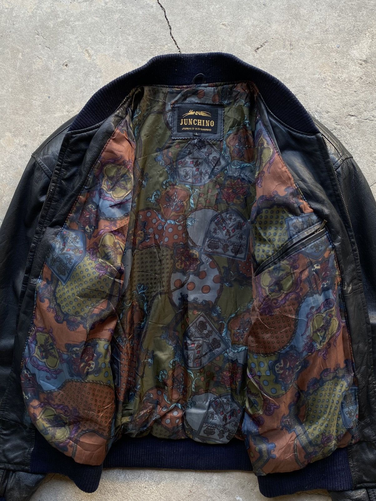 Japanese Brand Mr.Junko leather Jacket Size US L / EU 52-54 / 3 - 7 Thumbnail