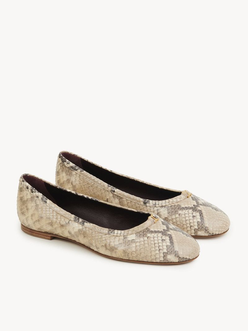 Chloe o1loc1c10226 Marcie Ballerinas in Misty Beige Size US 7 / IT 37 - 2 Thumbnail
