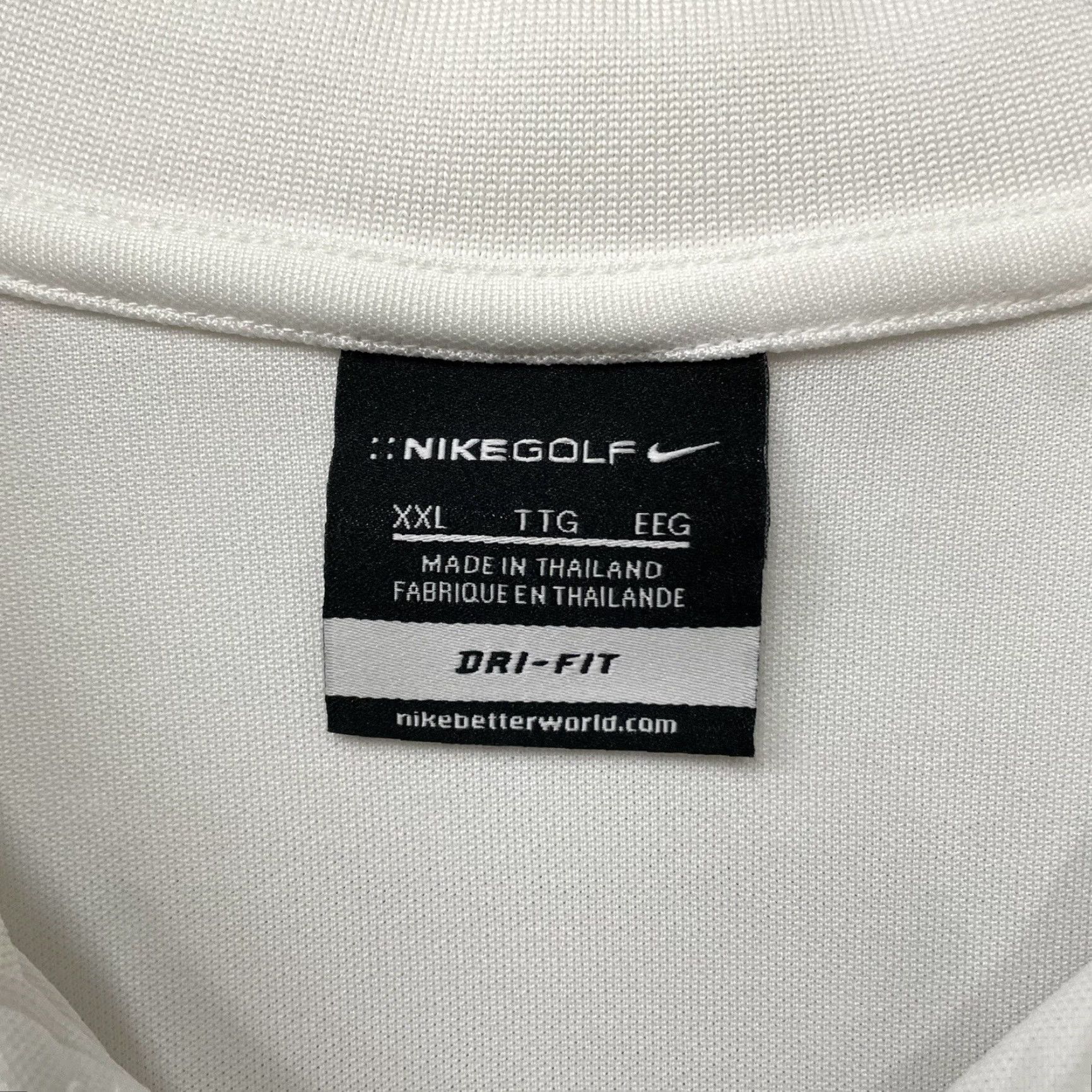 Nike VINTAGE? No, it's Nike Golf Dri-Fit Polo Shirt Mens 2XL White Nike Golf Polo Mens 2XL White Size US XXL / EU 58 / 5 - 4 Thumbnail
