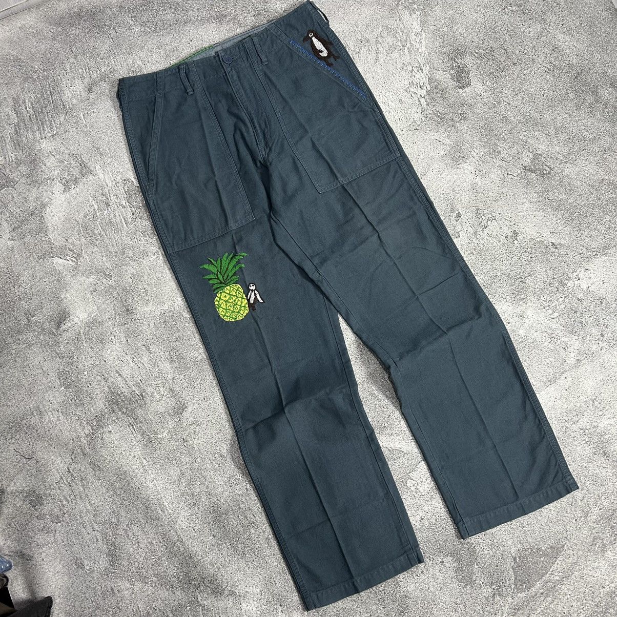 Japanese Brand Vintage Fatigue Pants Bohemian Wool Yarn Art Size US 32 / EU 48 - 3 Thumbnail