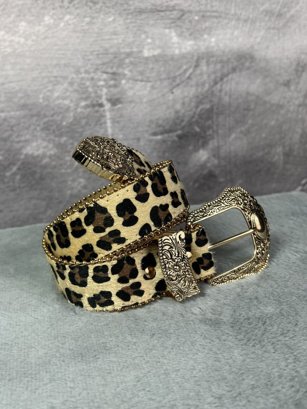 Other Leopard Glamor Belt Pained Engraved Plaque Y2K Size ONE SIZE - 3 Thumbnail